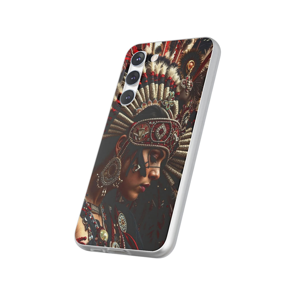 Aztec Goddess Spirit – Flexi Phone Case (iPhone & Samsung • Clear TPU • Made in USA • Personalized Option)