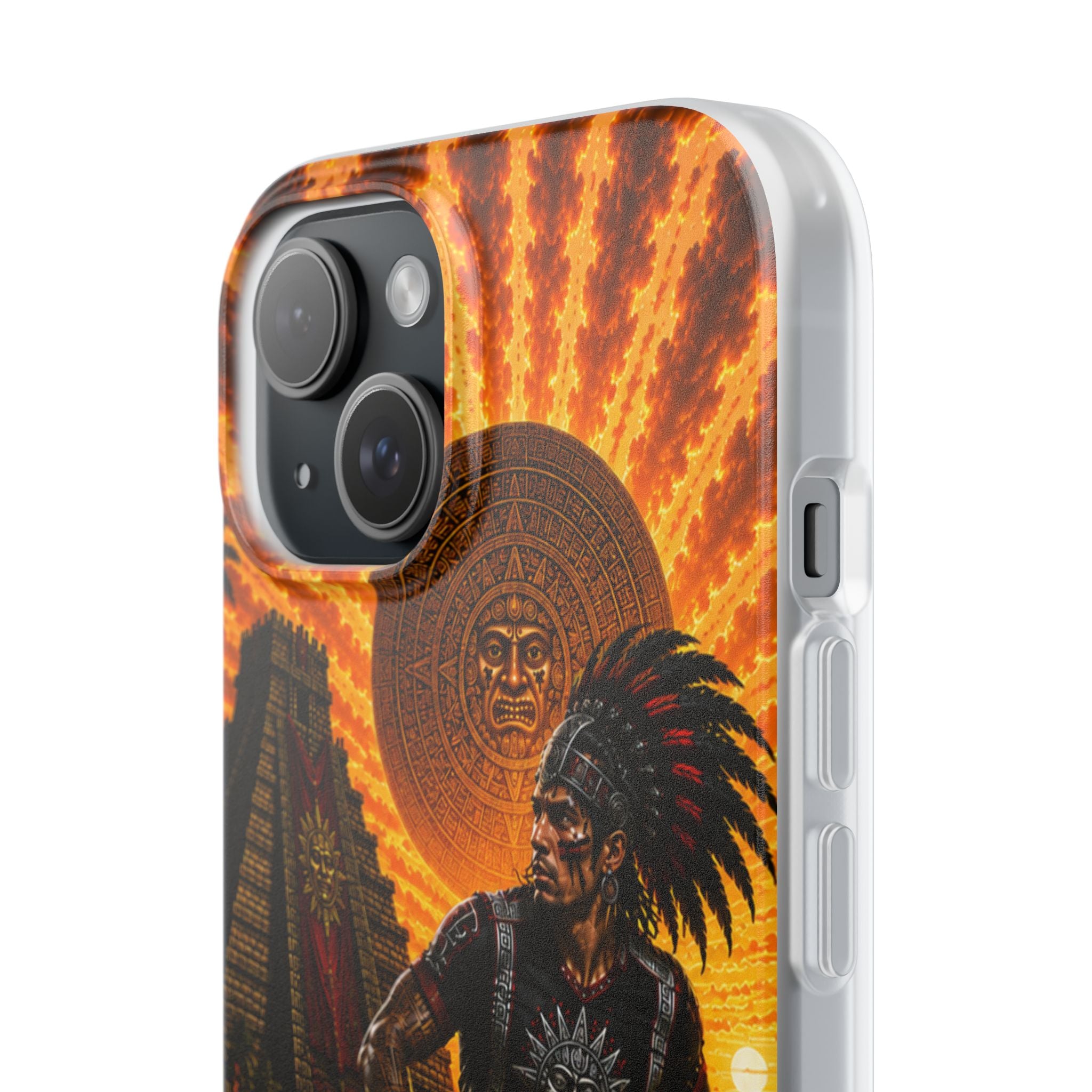Aztec Soccer Male Warrior – Flexi Phone Case (iPhone & Samsung • Clear TPU • Made & Shipped in the USA • 🚚 FREE USA Shipping • Personalized Option)