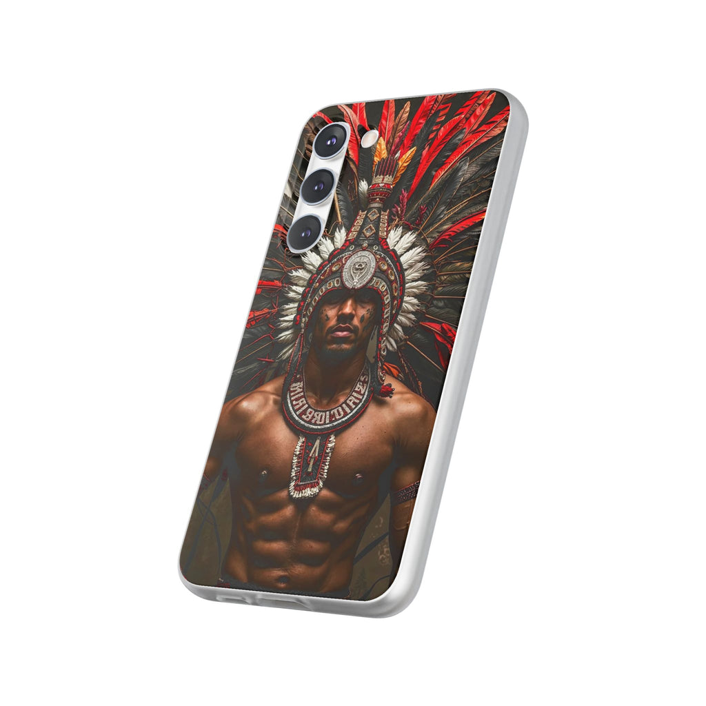 Aztec Warrior Eagle – Flexi Phone Case (iPhone & Samsung • Clear TPU • Made in USA • Personalized Option)