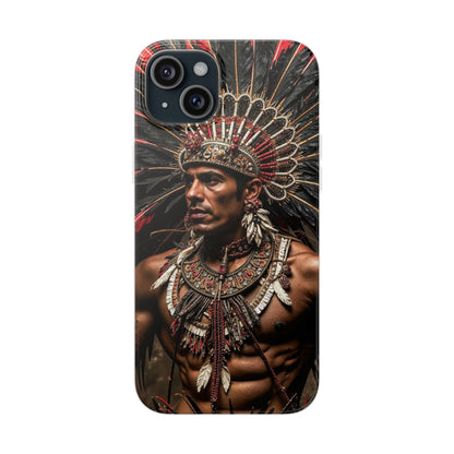 Aztec Sun Guardian – Flexi Phone Case (iPhone & Samsung • Clear TPU • Made in USA • Personalized Option)