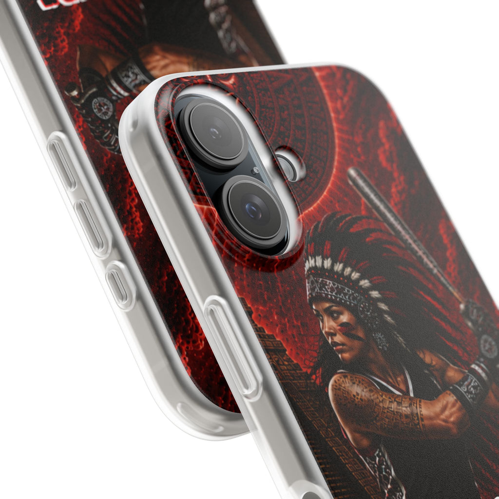 Aztec Softball Warrior – Flexi Phone Case (iPhone & Samsung • Clear TPU • Made in USA • Personalized Option)