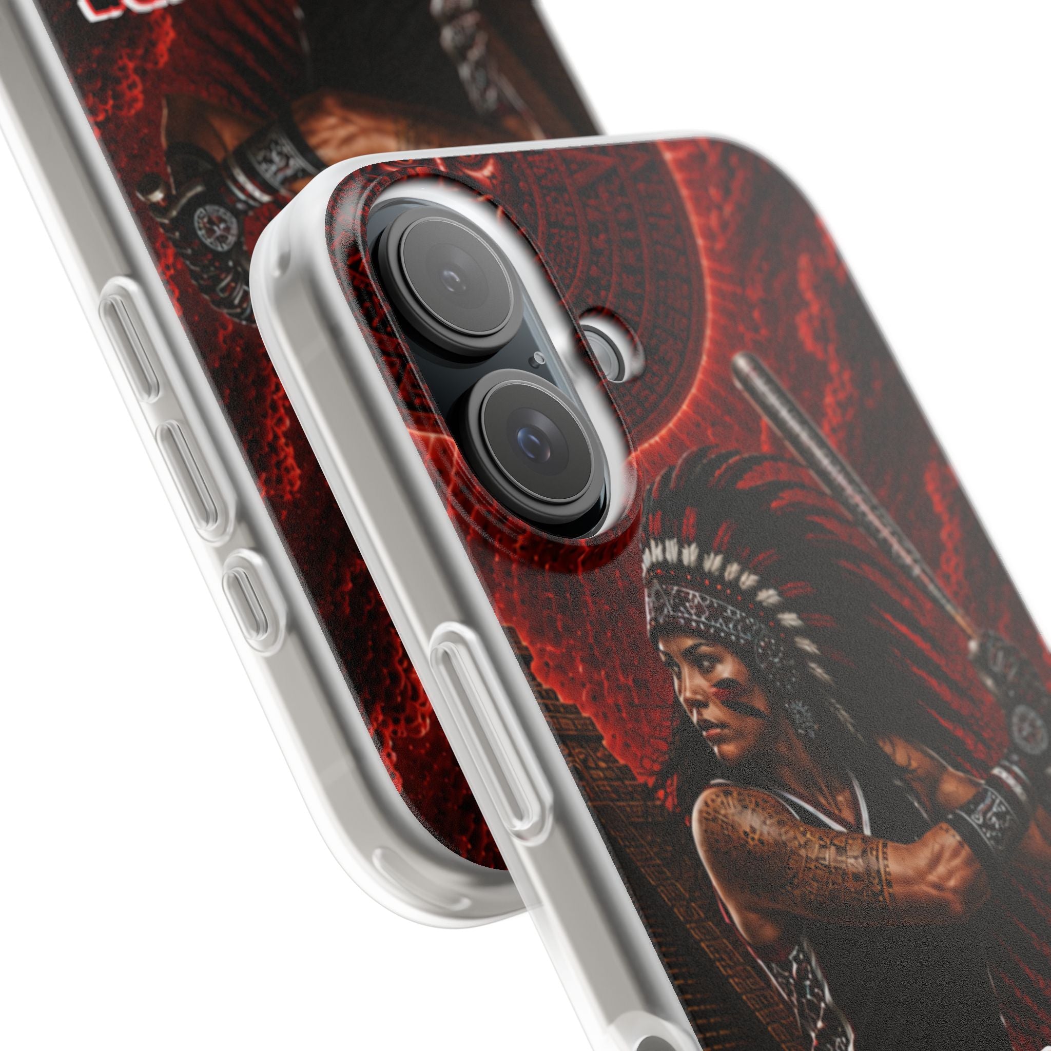 Aztec Softball Warrior – Flexi Phone Case (iPhone & Samsung • Clear TPU • Made in USA • Personalized Option)