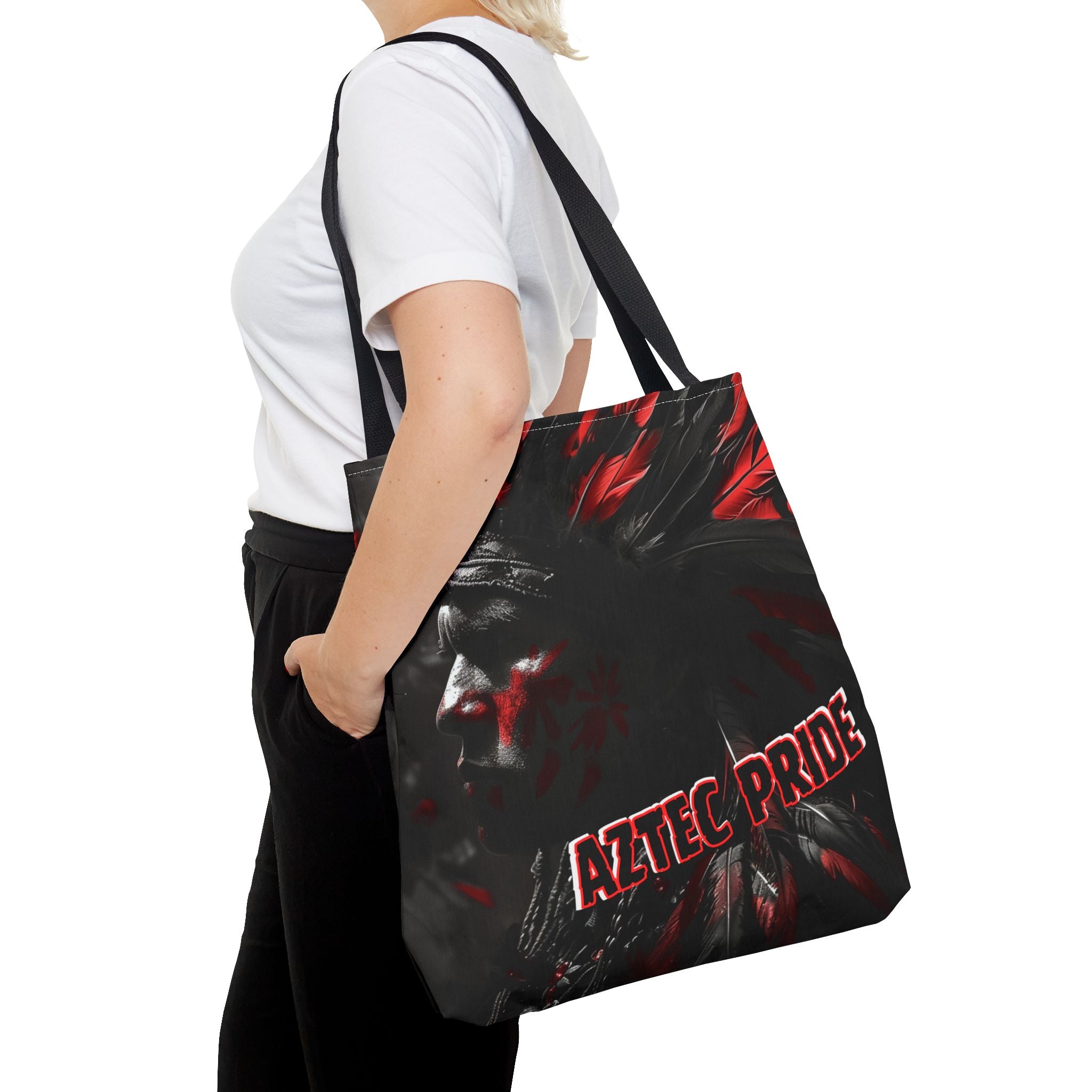 Aztec Jaguar Warrior Tote Bag – Aztec-Inspired Reusable Shopping Bag | GringoArte