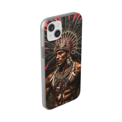 Aztec Sun Guardian – Flexi Phone Case (iPhone & Samsung • Clear TPU • Made in USA • Personalized Option)