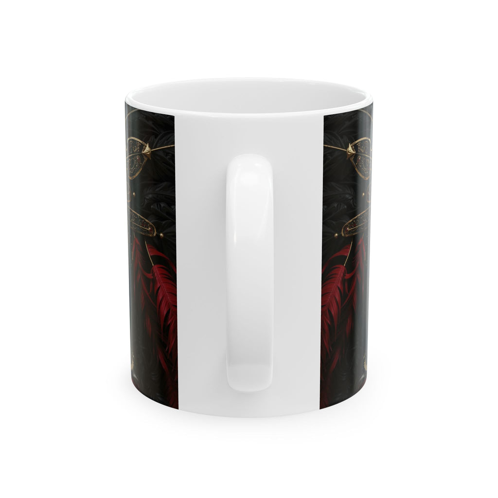 Aztec Lioness Queen – Ceramic Mug (11oz, 15oz • Dishwasher & Microwave Safe • Made in USA • Personalized Option)
