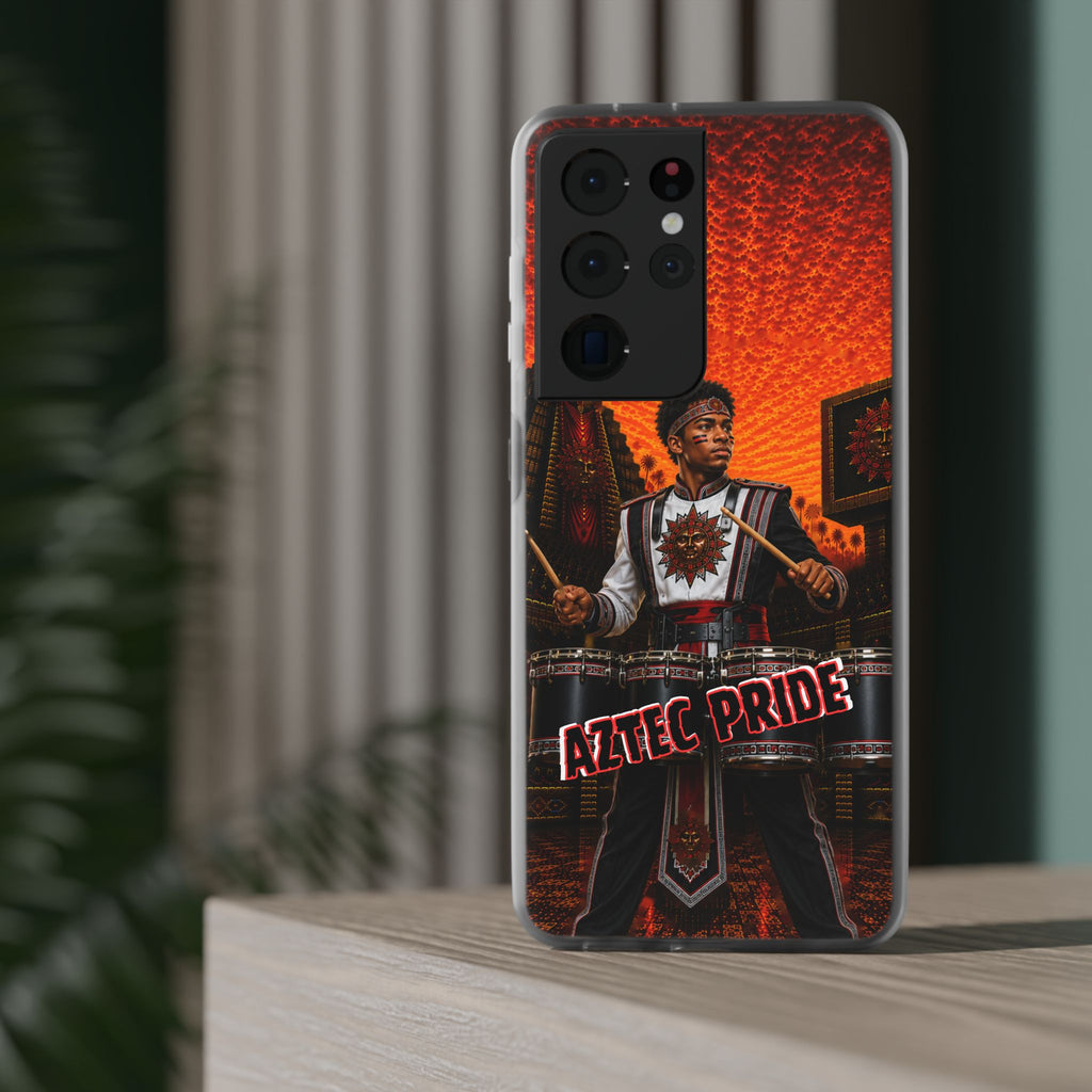 Aztec Band Warrior – Flexi Phone Case (iPhone & Samsung • Clear TPU • Made & Shipped in the USA • 🚚 FREE USA Shipping • Personalized Option)