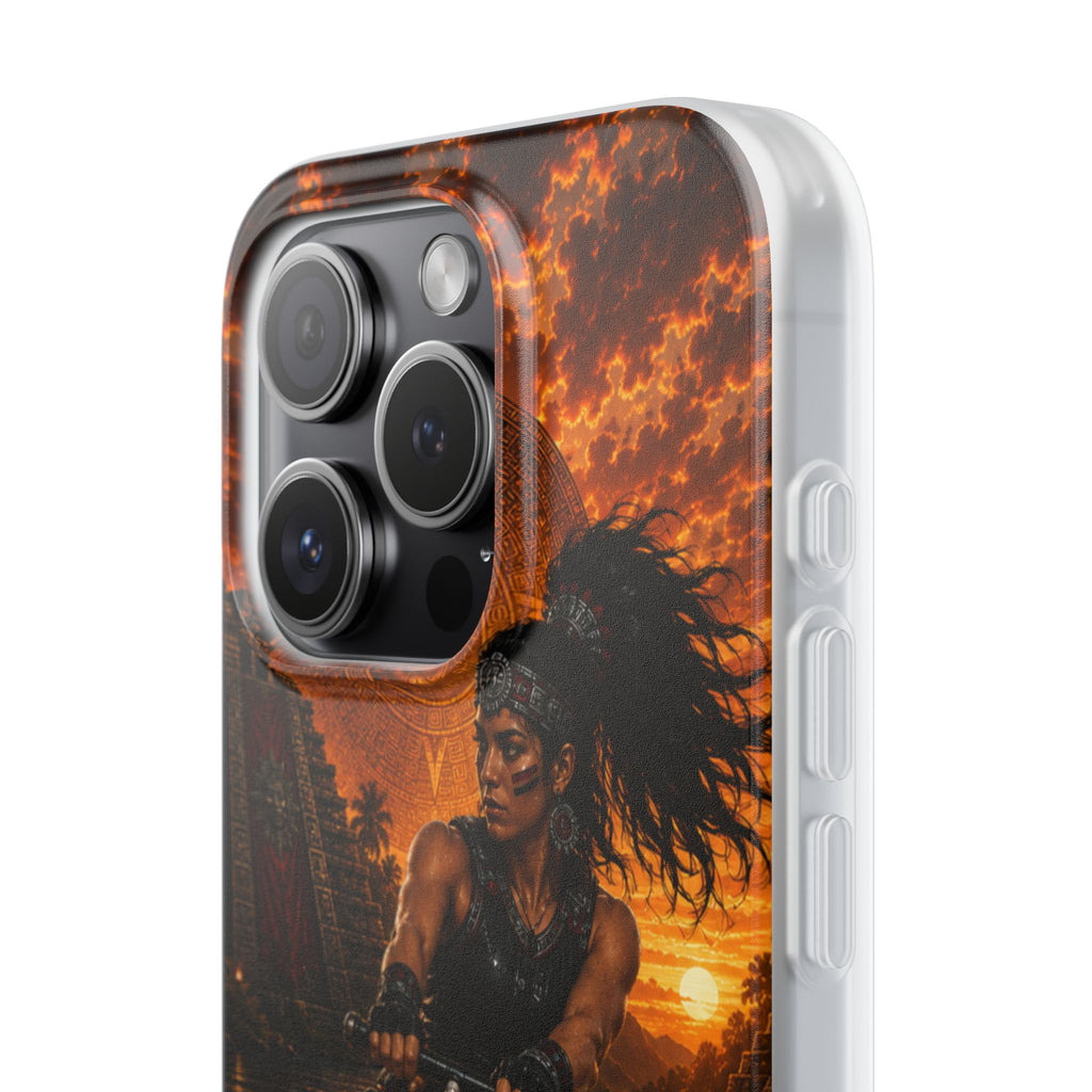 Aztec Wakeboard Female Warrior – Flexi Phone Case (iPhone & Samsung • Clear TPU • Made & Shipped in the USA • 🚚 FREE USA Shipping • Personalized Option)