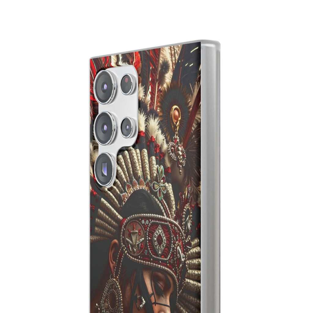 Aztec Goddess Spirit – Flexi Phone Case (iPhone & Samsung • Clear TPU • Made in USA • Personalized Option)