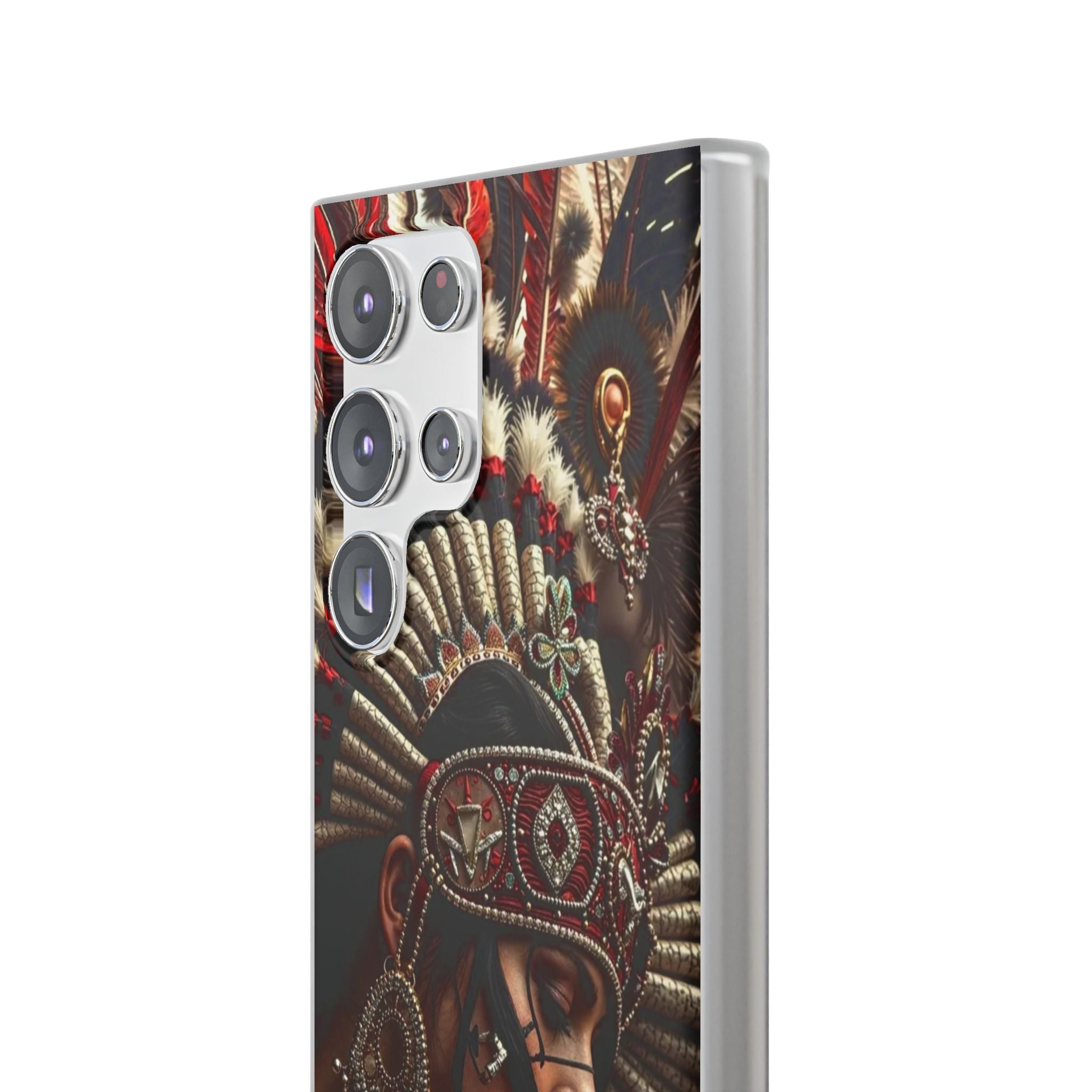 Aztec Goddess Spirit – Flexi Phone Case (iPhone & Samsung • Clear TPU • Made in USA • Personalized Option)