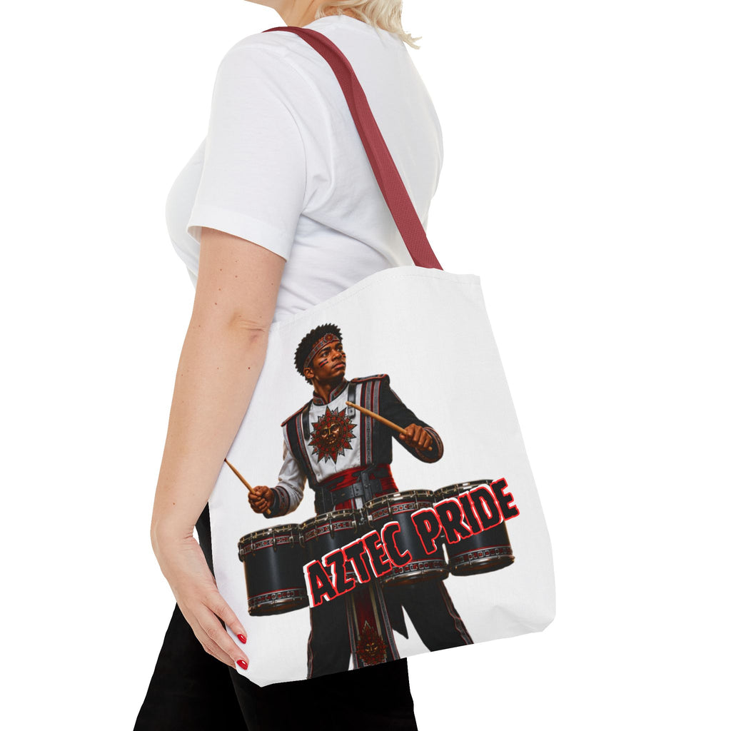 Aztec Band Warrior Tote Bag | Aztec-Inspired AI Art • Made & Shipped in the USA • 🚚 FREE USA Shipping • FREE Personalization