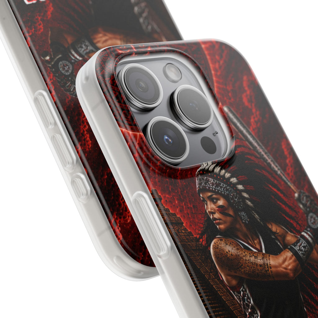 Aztec Softball Warrior – Flexi Phone Case (iPhone & Samsung • Clear TPU • Made in USA • Personalized Option)