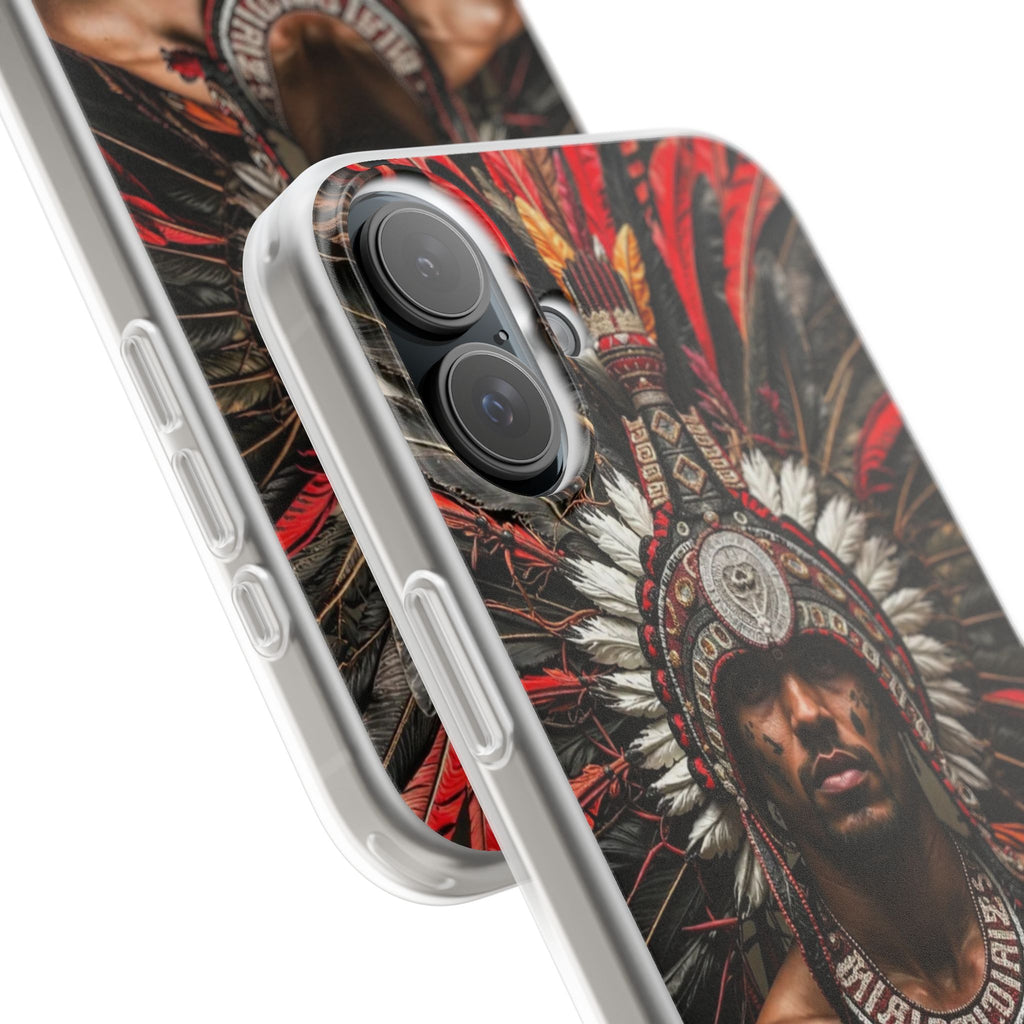 Aztec Warrior Eagle – Flexi Phone Case (iPhone & Samsung • Clear TPU • Made in USA • Personalized Option)