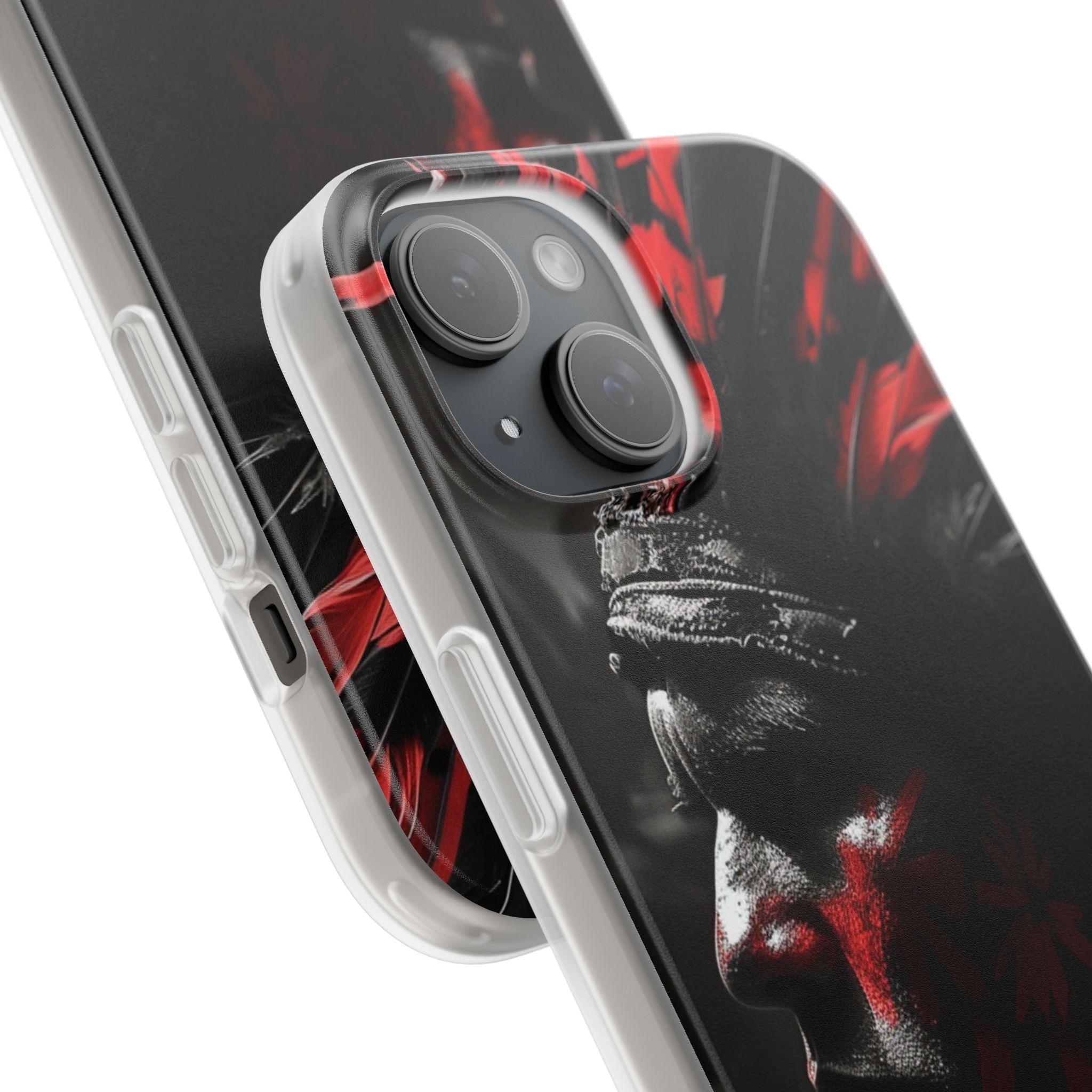 Aztec Jaguar Warrior – Flexi Phone Case (iPhone & Samsung • Clear TPU • Made in USA • Personalized Option)