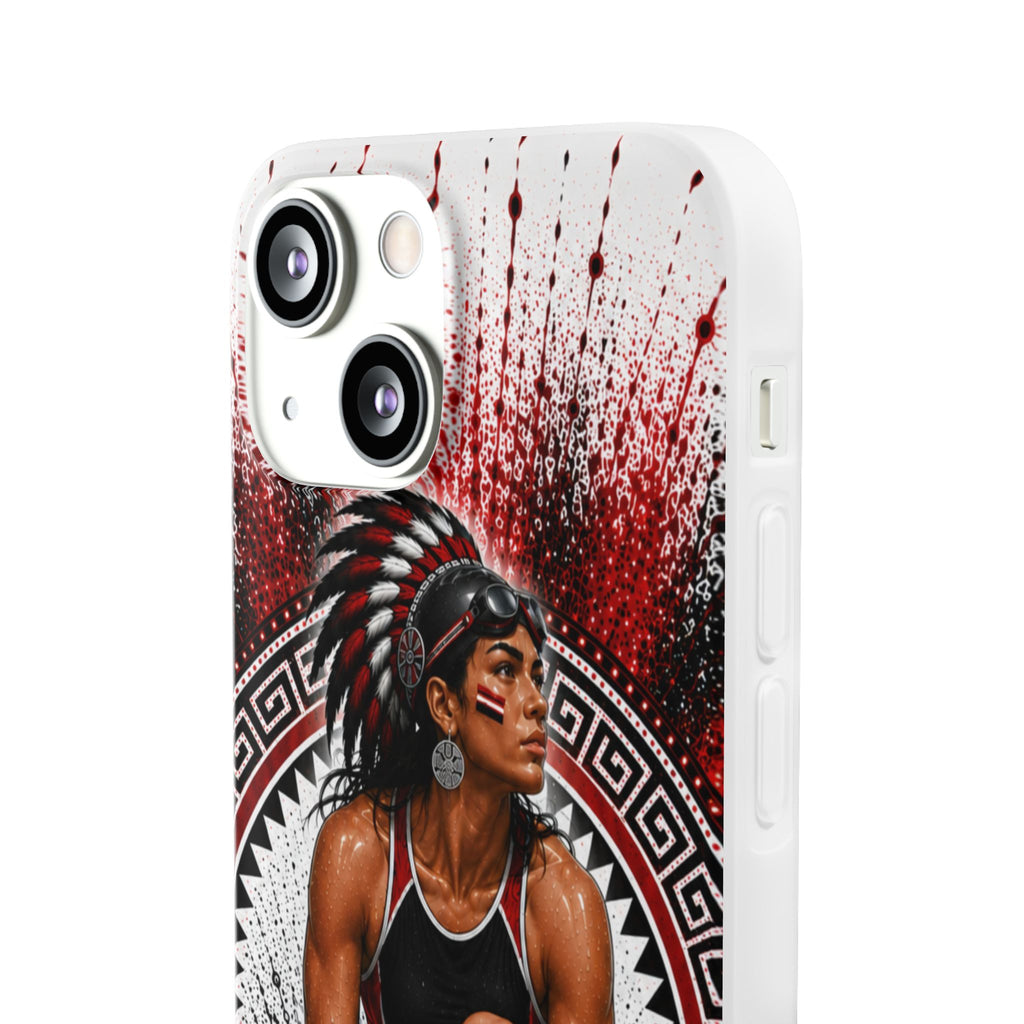 Aztec Swim & Dive Warrior – Flexi Phone Case (iPhone & Samsung • Clear TPU • Made & Shipped in the USA • 🚚 FREE USA Shipping • Personalized Option)
