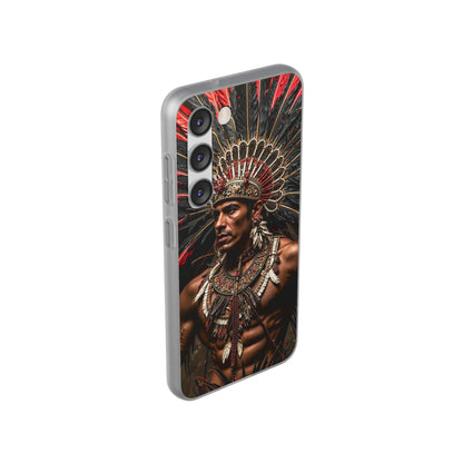 Aztec Sun Guardian – Flexi Phone Case (iPhone & Samsung • Clear TPU • Made in USA • Personalized Option)