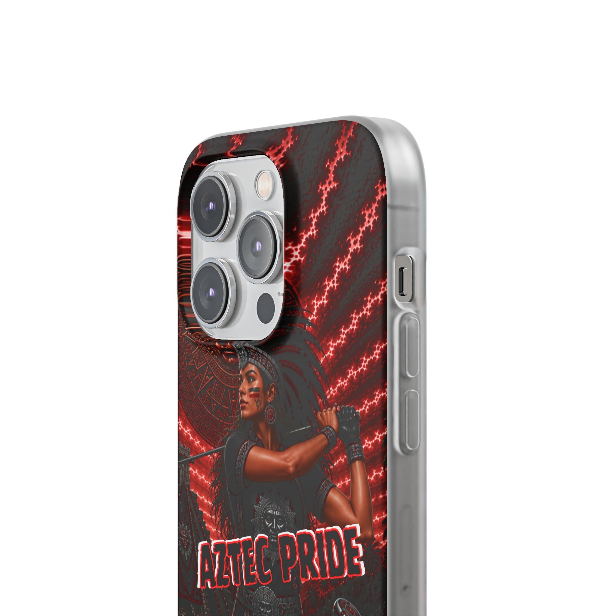 Aztec Golf Female Warrior – Flexi Phone Case (iPhone & Samsung • Clear TPU • Made & Shipped in the USA • 🚚 FREE USA Shipping • Personalized Option)