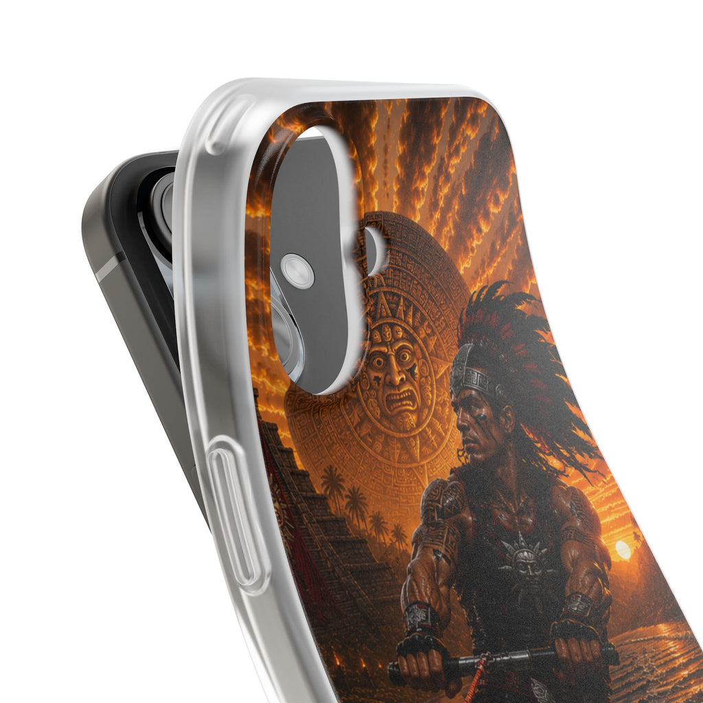 Aztec Wakeboard Male Warrior – Flexi Phone Case (iPhone & Samsung • Clear TPU • Made & Shipped in the USA • 🚚 FREE USA Shipping • Personalized Option)