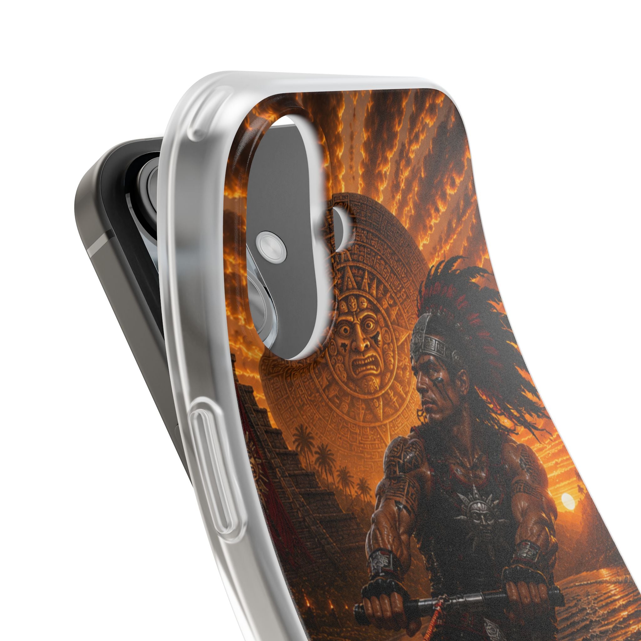 Aztec Wakeboard Male Warrior – Flexi Phone Case (iPhone & Samsung • Clear TPU • Made & Shipped in the USA • 🚚 FREE USA Shipping • Personalized Option)