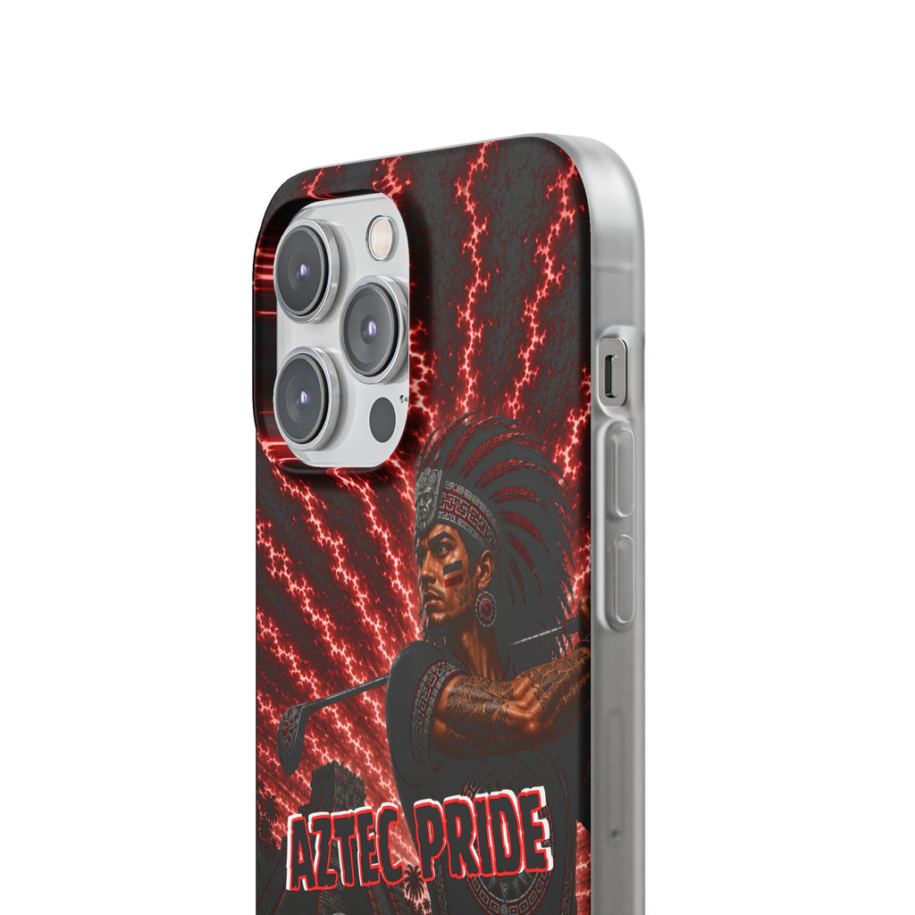 Aztec Golf Male Warrior – Flexi Phone Case (iPhone & Samsung • Clear TPU • Made & Shipped in the USA • 🚚 FREE USA Shipping • Personalized Option)