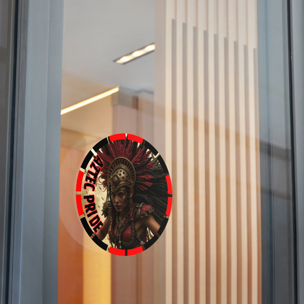 Aztec Bloodwar Queen Round Vinyl Sticker – Waterproof Matte Decal (2”–6”)