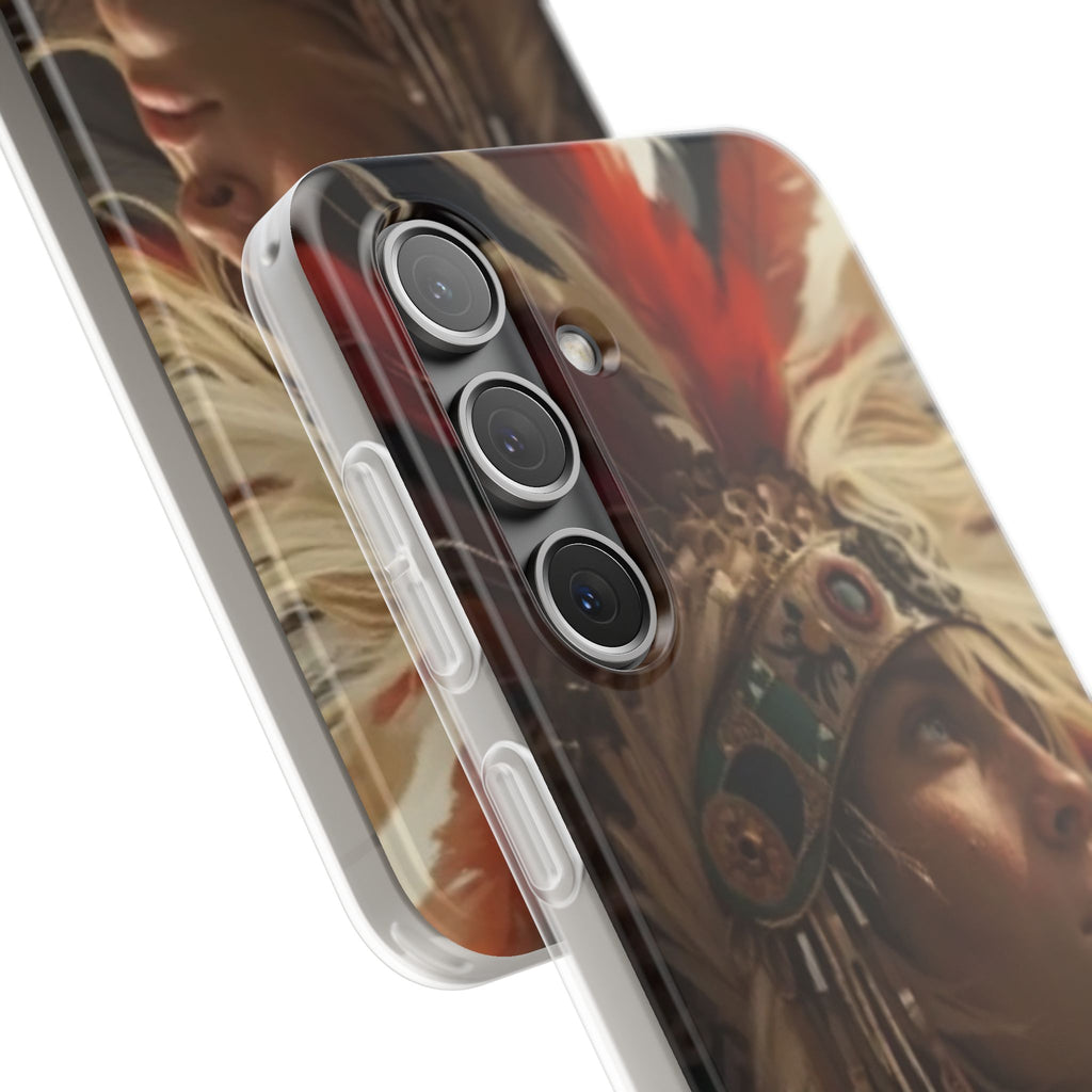 Aztec Sky Prince – Flexi Phone Case (iPhone & Samsung • Clear TPU • Made in USA • Personalized Option)