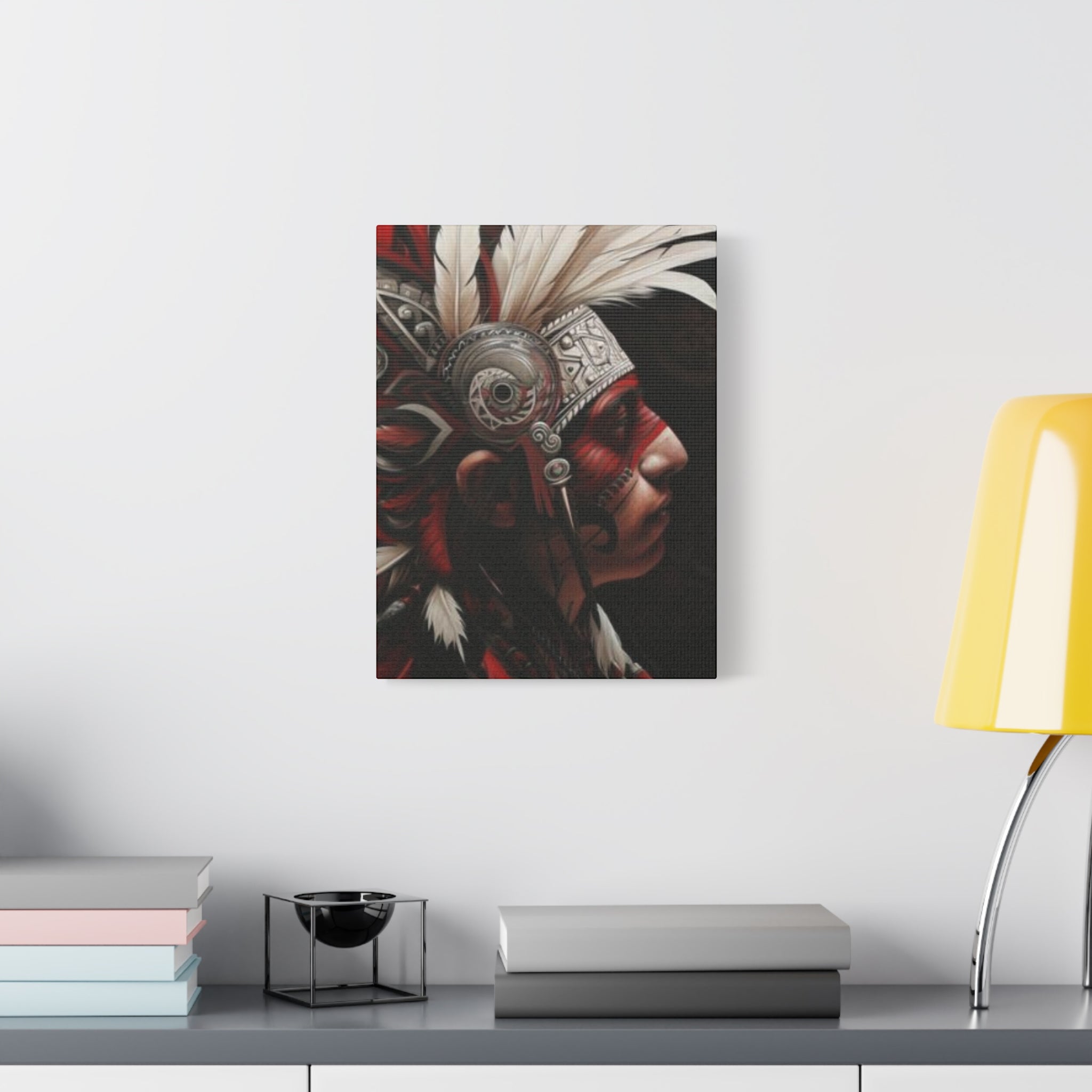 Aztec Warrior King – Bold Aztec Wall Art Canvas