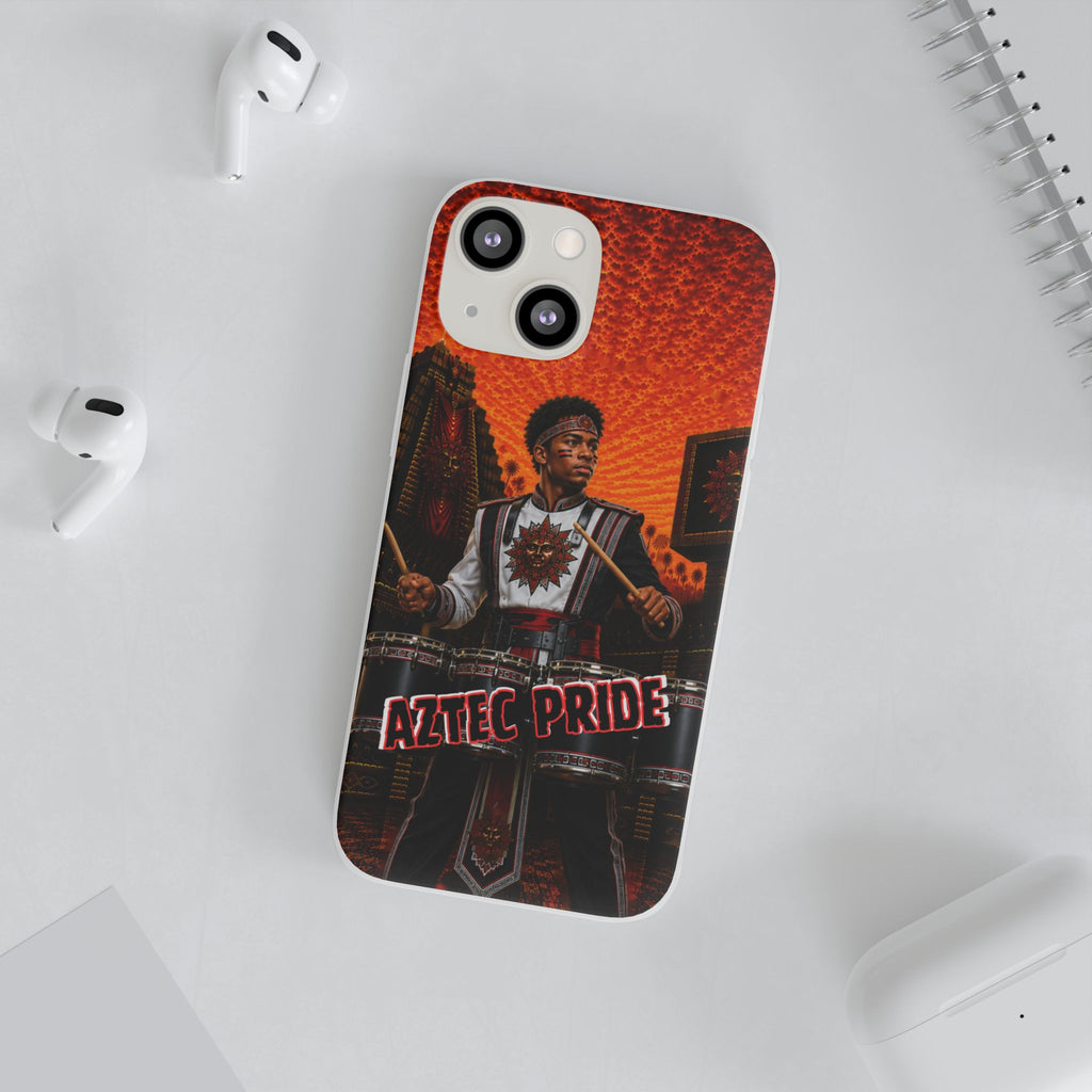 Aztec Band Warrior – Flexi Phone Case (iPhone & Samsung • Clear TPU • Made & Shipped in the USA • 🚚 FREE USA Shipping • Personalized Option)