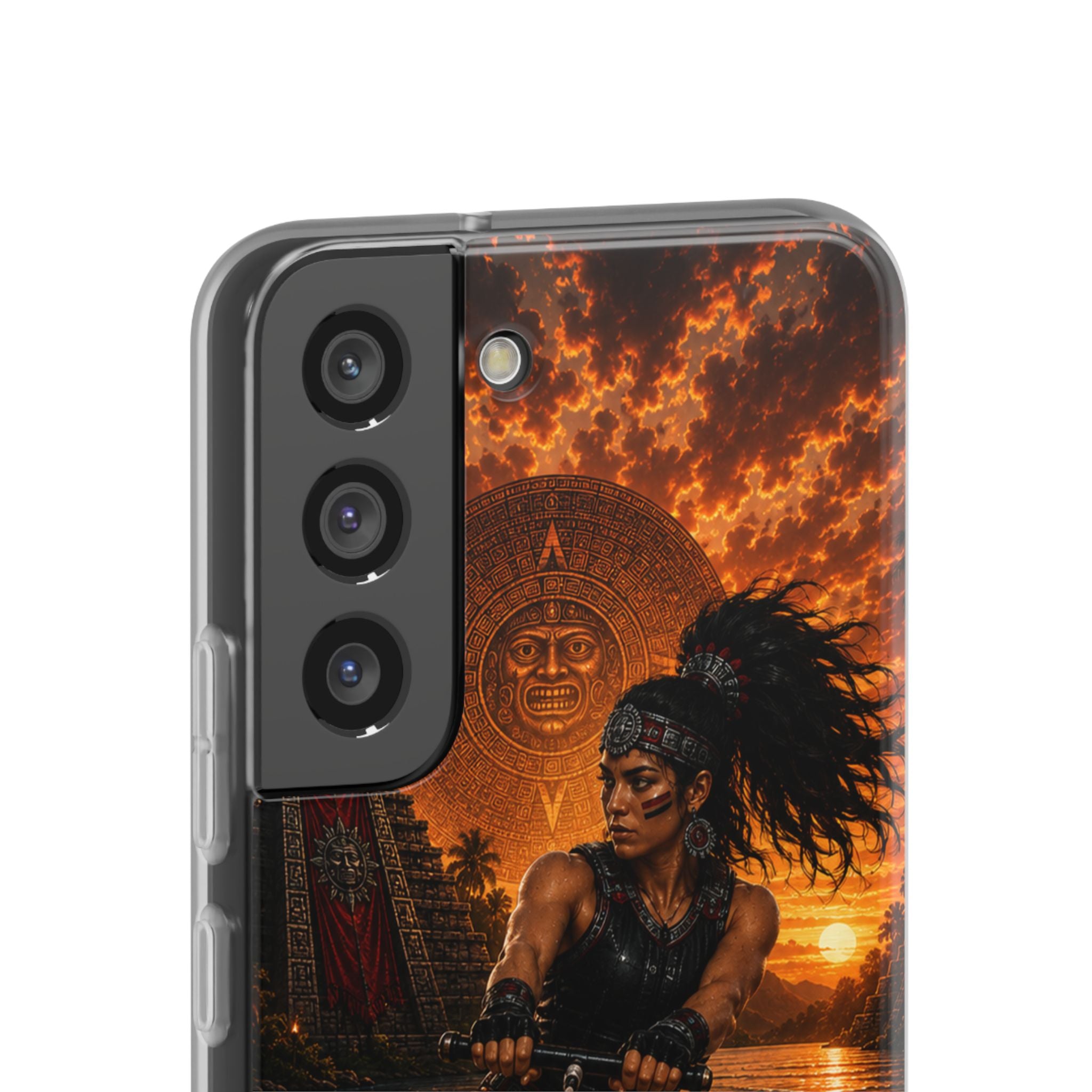Aztec Wakeboard Female Warrior – Flexi Phone Case (iPhone & Samsung • Clear TPU • Made & Shipped in the USA • 🚚 FREE USA Shipping • Personalized Option)
