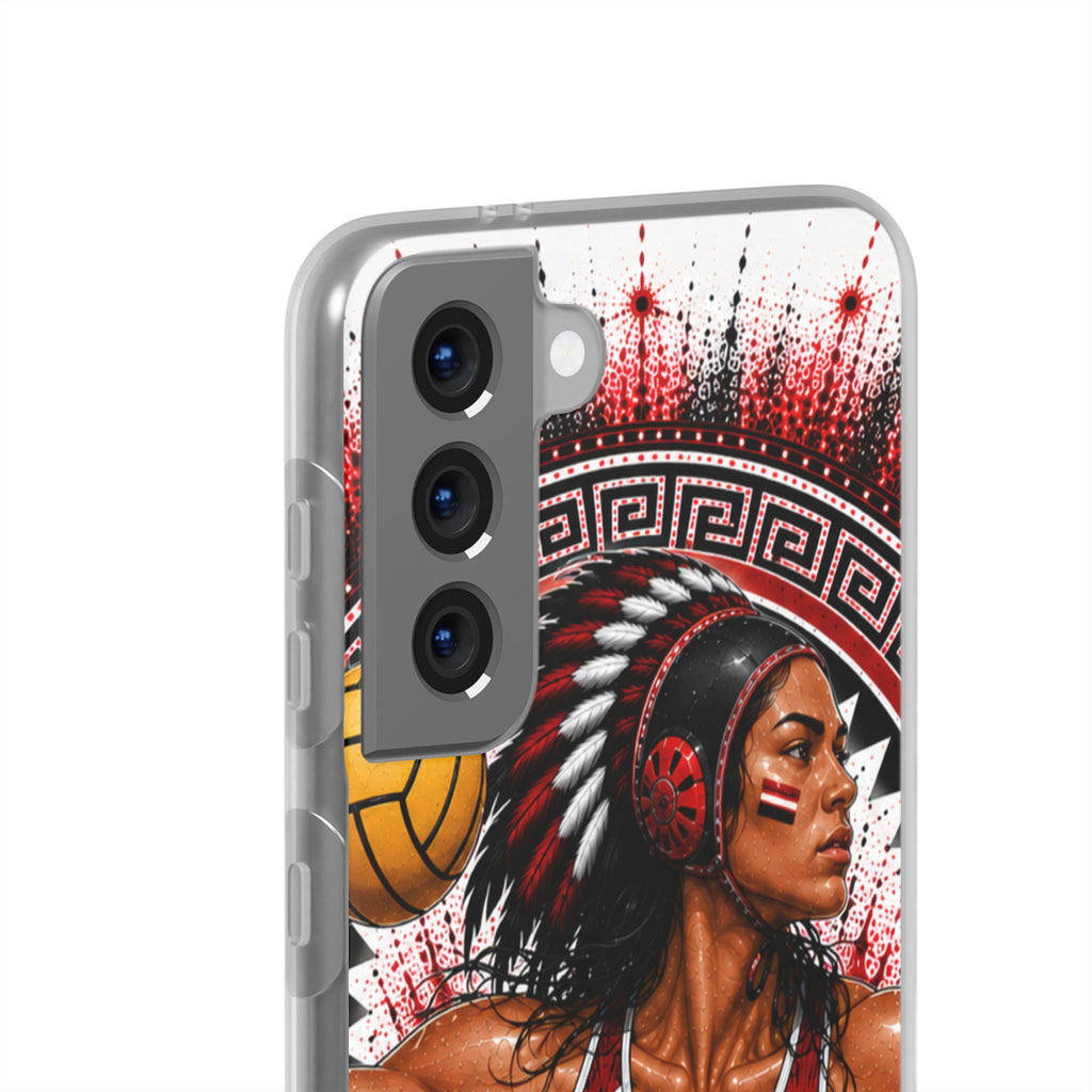 Aztec Water Polo Warrior – Flexi Phone Case (iPhone & Samsung • Clear TPU • Made in USA • Personalized Option)