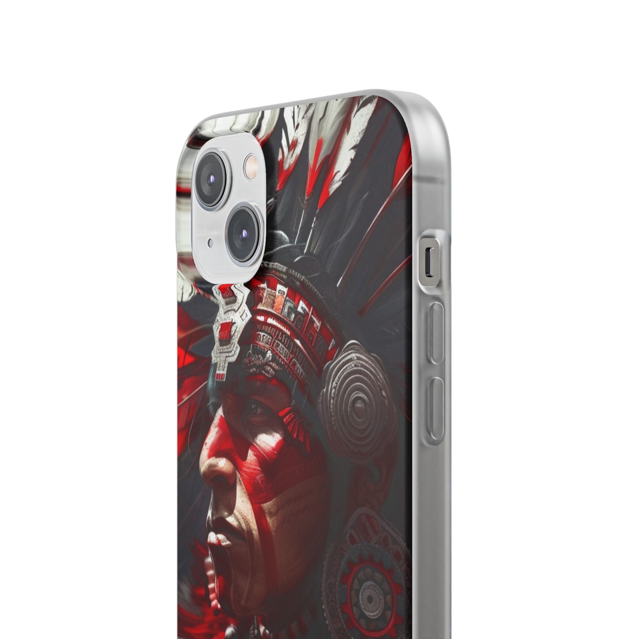 Aztec Loyal Warrior – Flexi Phone Case (iPhone & Samsung • Clear TPU • Made in USA • Personalized Option)