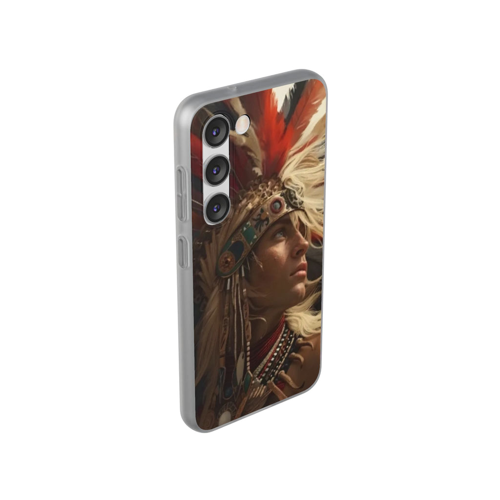 Aztec Sky Prince – Flexi Phone Case (iPhone & Samsung • Clear TPU • Made in USA • Personalized Option)