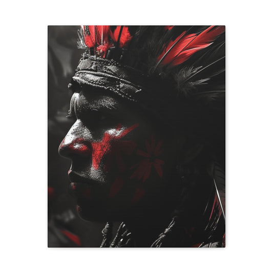 Aztec Jaguar Warrior – Bold Aztec Wall Art Canvas
