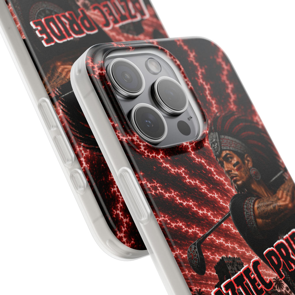 Aztec Golf Male Warrior – Flexi Phone Case (iPhone & Samsung • Clear TPU • Made & Shipped in the USA • 🚚 FREE USA Shipping • Personalized Option)