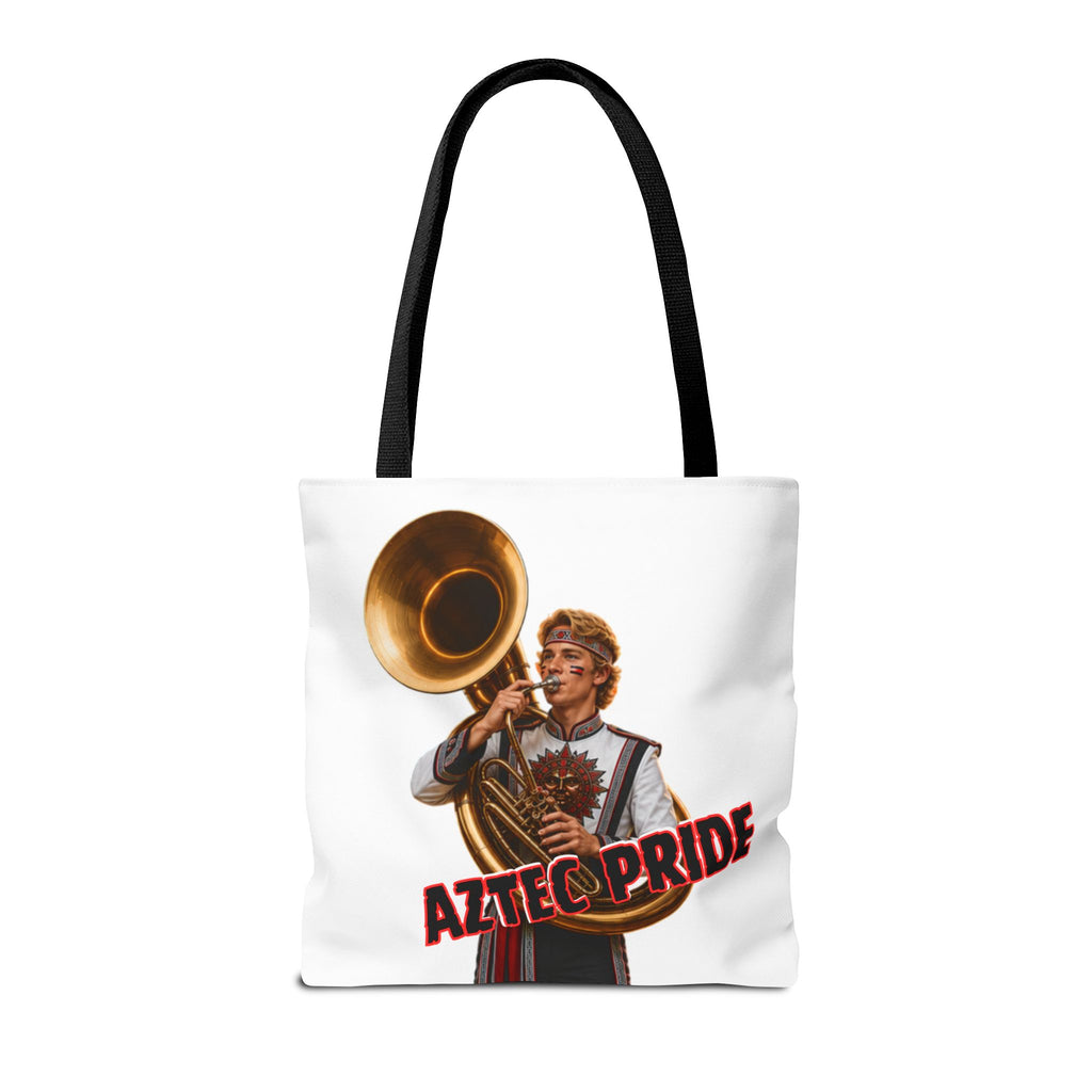 Aztec Band Warrior Tote Bag | Aztec-Inspired AI Art • Made & Shipped in the USA • 🚚 FREE USA Shipping • FREE Personalization