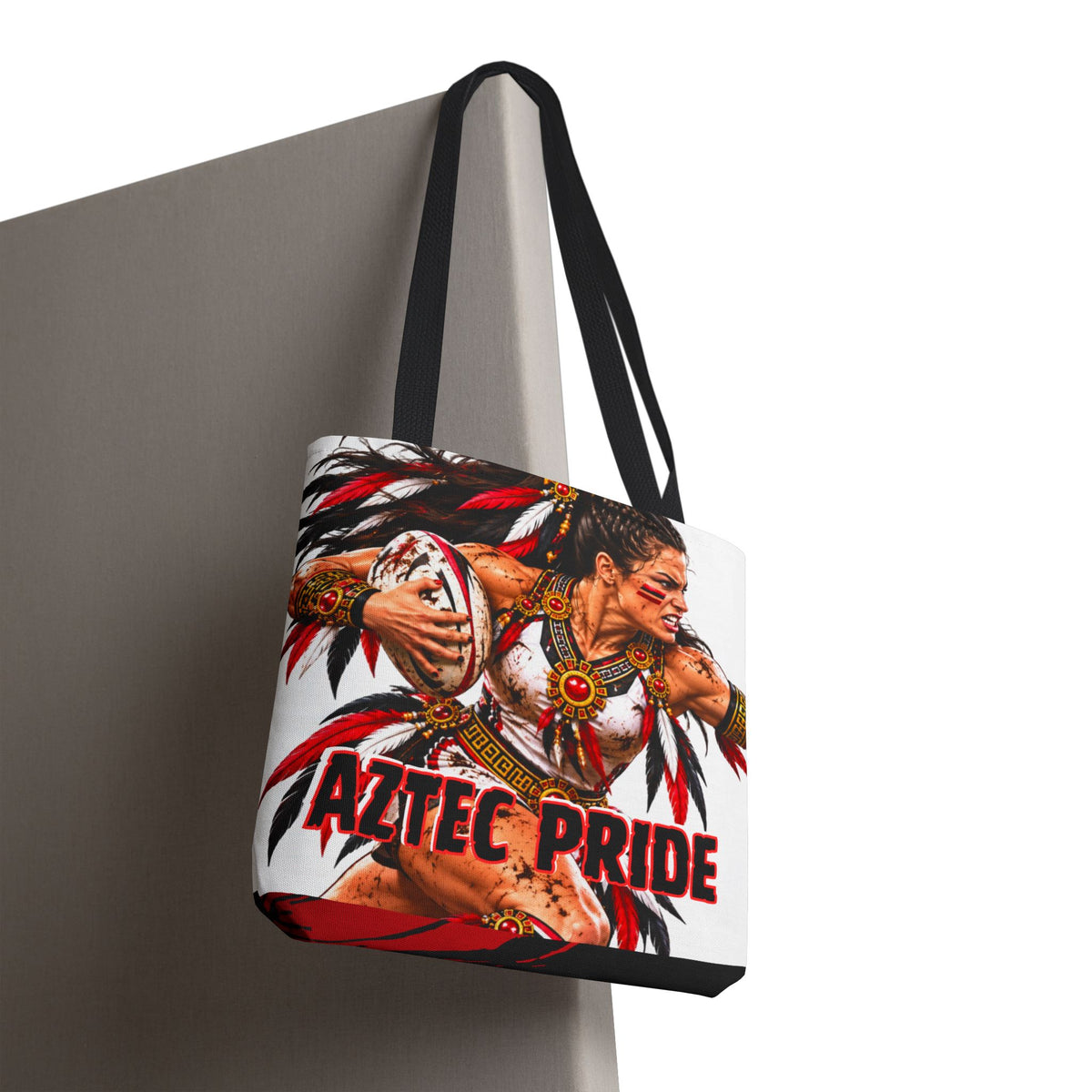 Aztec Rugby Savage Female Warrior Tote Bag