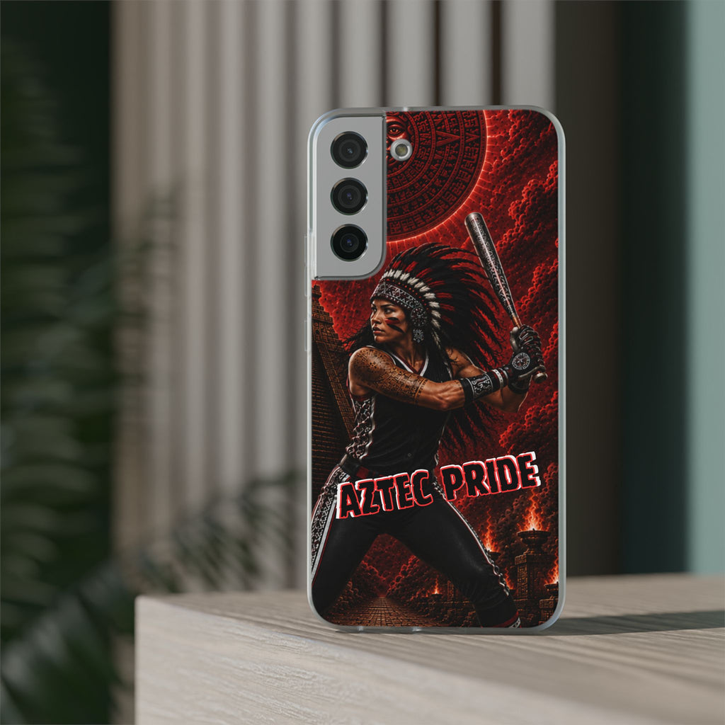 Aztec Softball Warrior – Flexi Phone Case (iPhone & Samsung • Clear TPU • Made in USA • Personalized Option)