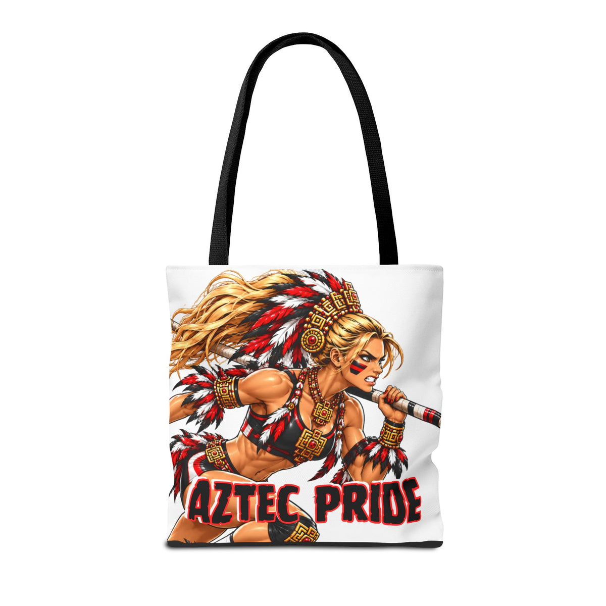 Aztec Pole Vault Savage Warrior Tote Bag