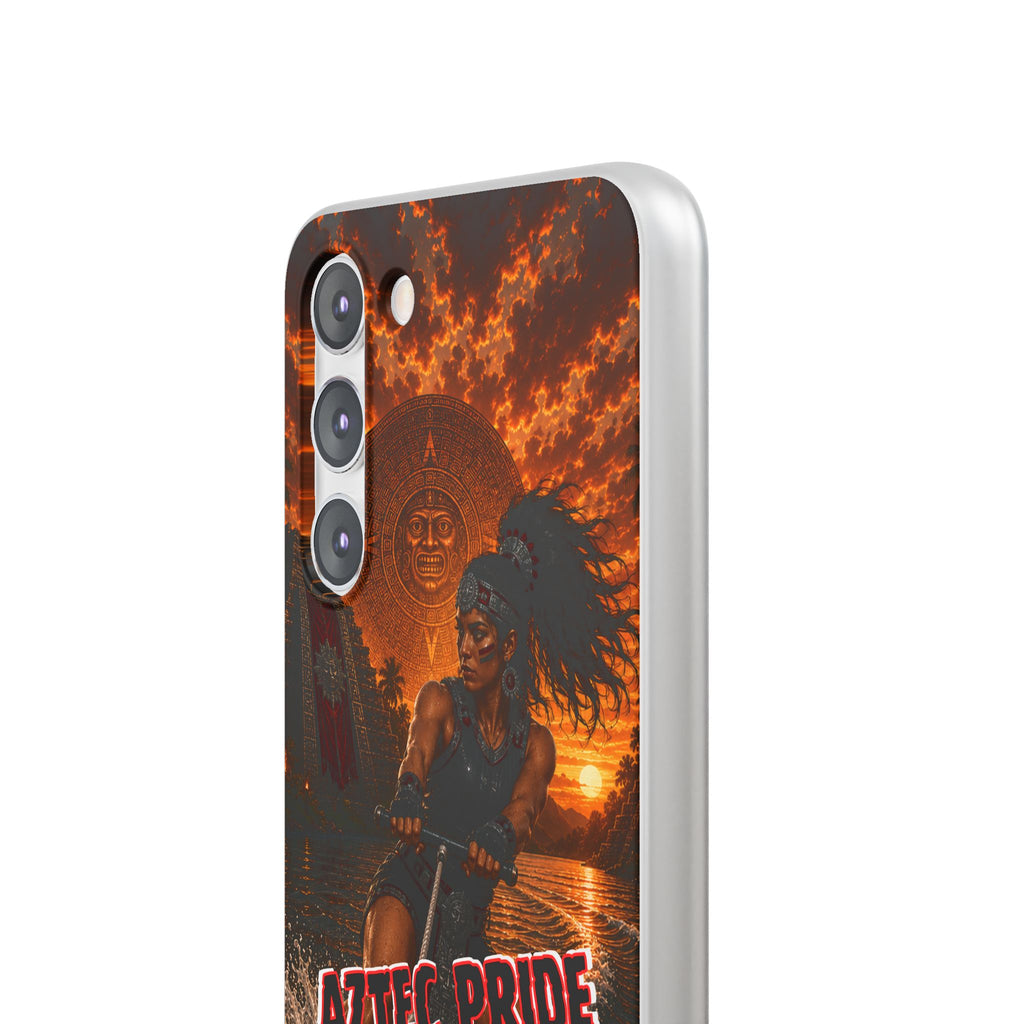 Aztec Wakeboard Female Warrior – Flexi Phone Case (iPhone & Samsung • Clear TPU • Made & Shipped in the USA • 🚚 FREE USA Shipping • Personalized Option)