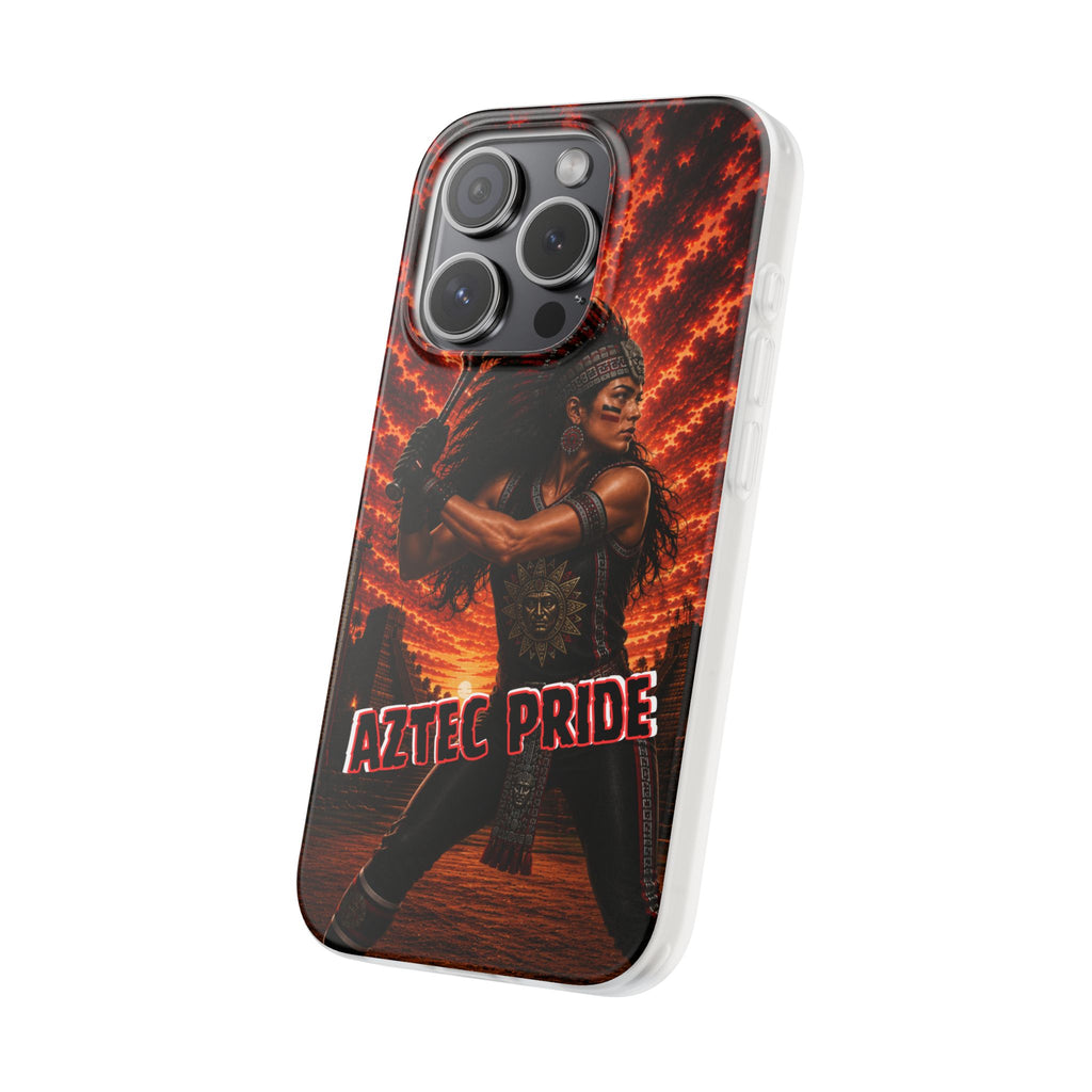 Aztec Softball Warrior – Flexi Phone Case (iPhone & Samsung • Clear TPU • Made & Shipped in the USA • 🚚 FREE USA Shipping • Personalized Option)