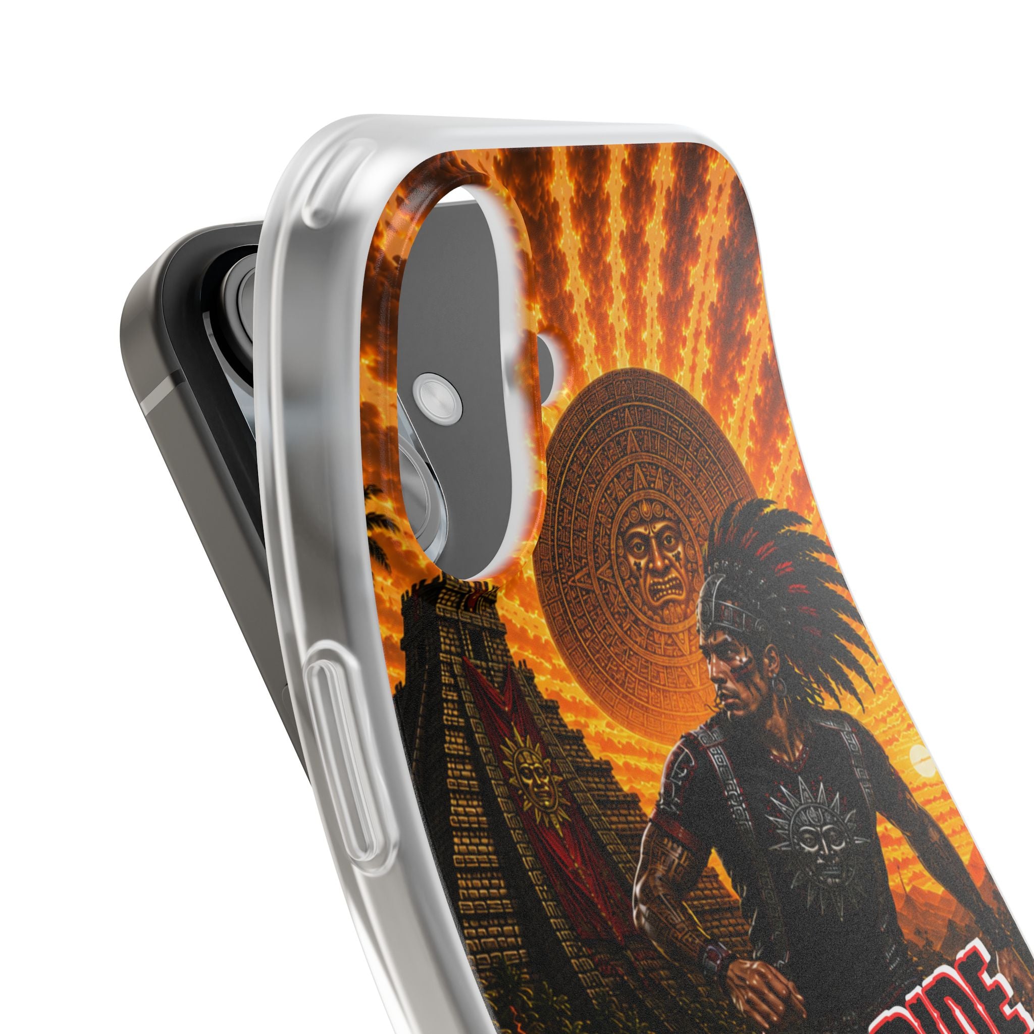 Aztec Soccer Male Warrior – Flexi Phone Case (iPhone & Samsung • Clear TPU • Made & Shipped in the USA • 🚚 FREE USA Shipping • Personalized Option)