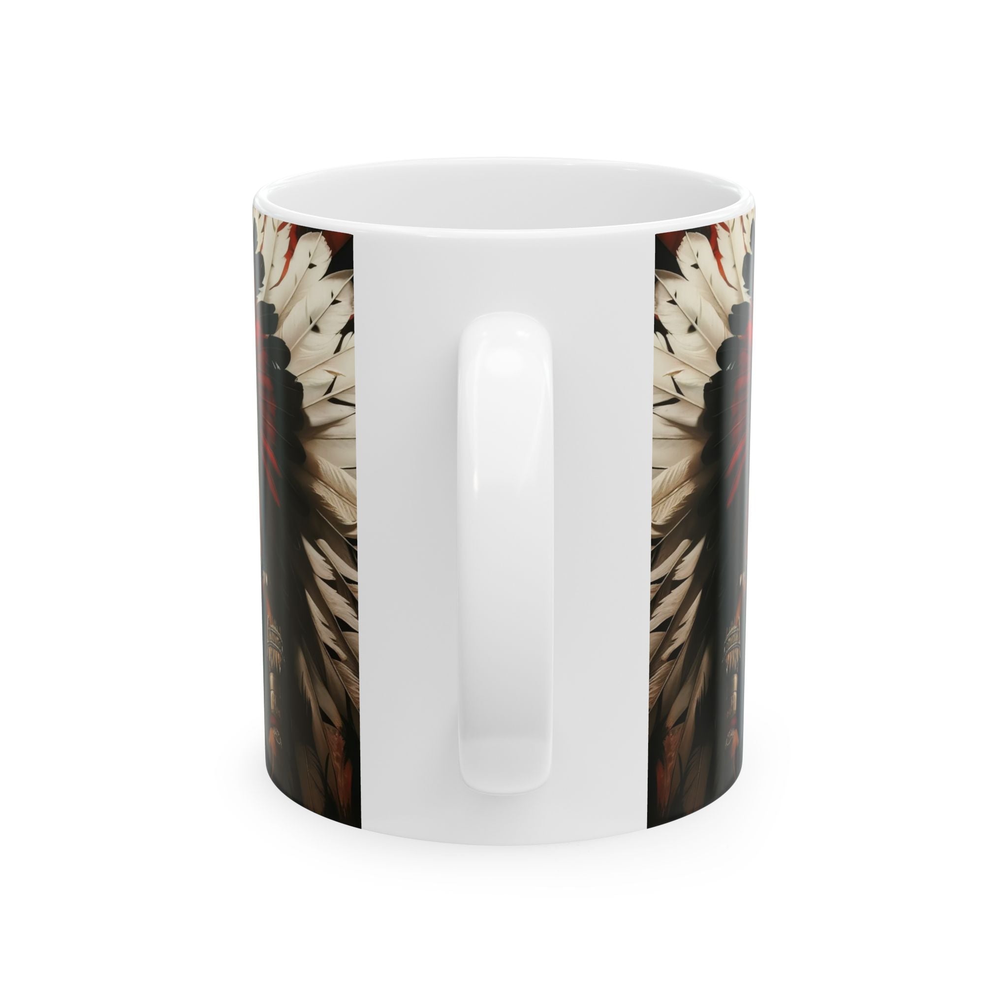 Aztec Fierce Warrior – Ceramic Mug (11oz, 15oz • Dishwasher & Microwave Safe • Made in USA • Personalized Option)