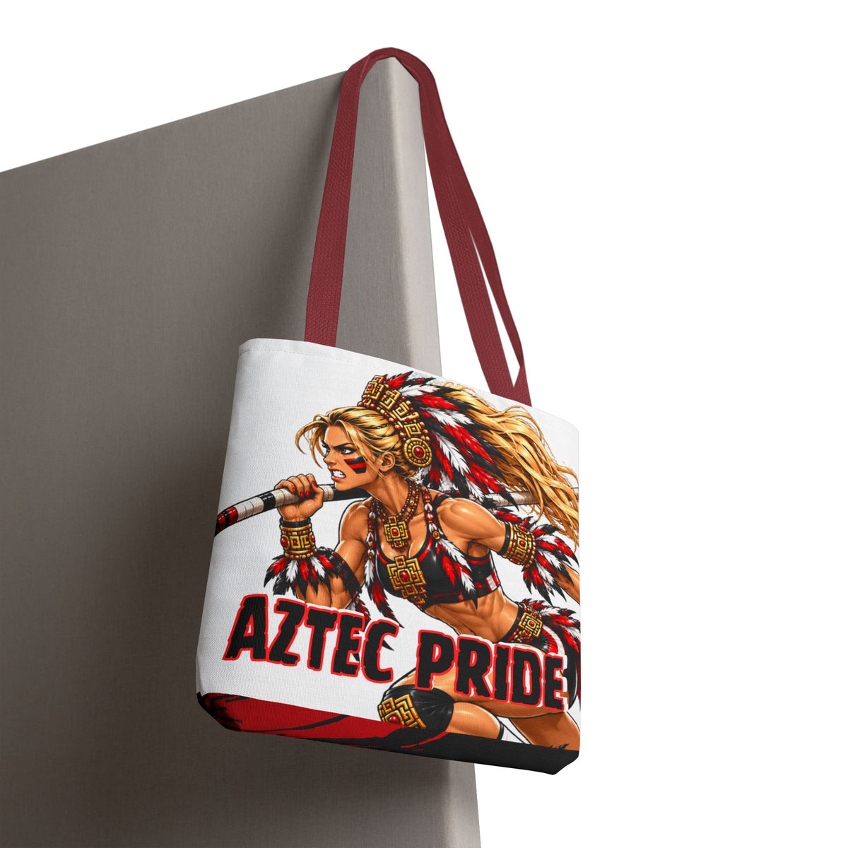 Aztec Pole Vault Savage Warrior Tote Bag