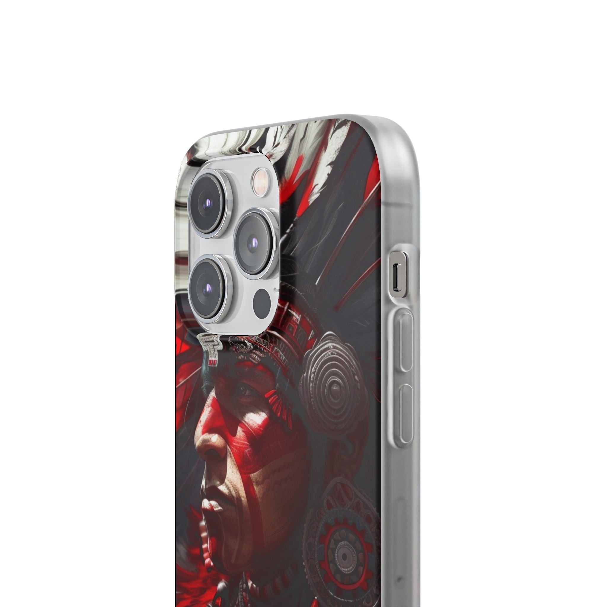 Aztec Loyal Warrior – Flexi Phone Case (iPhone & Samsung • Clear TPU • Made in USA • Personalized Option)