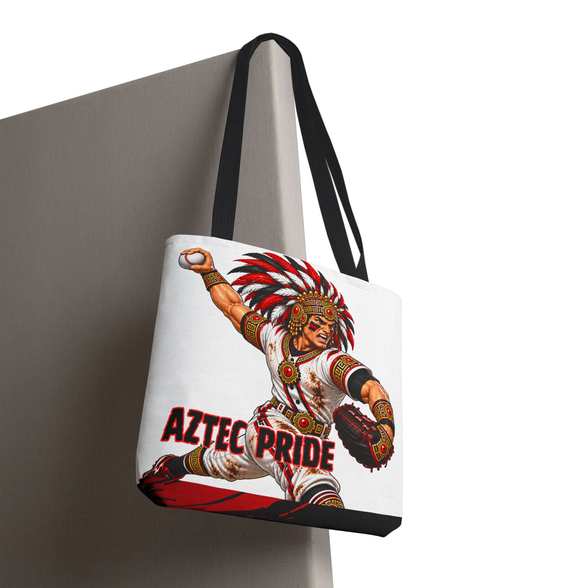 Aztec Baseball Savage Warrior Tote Bag