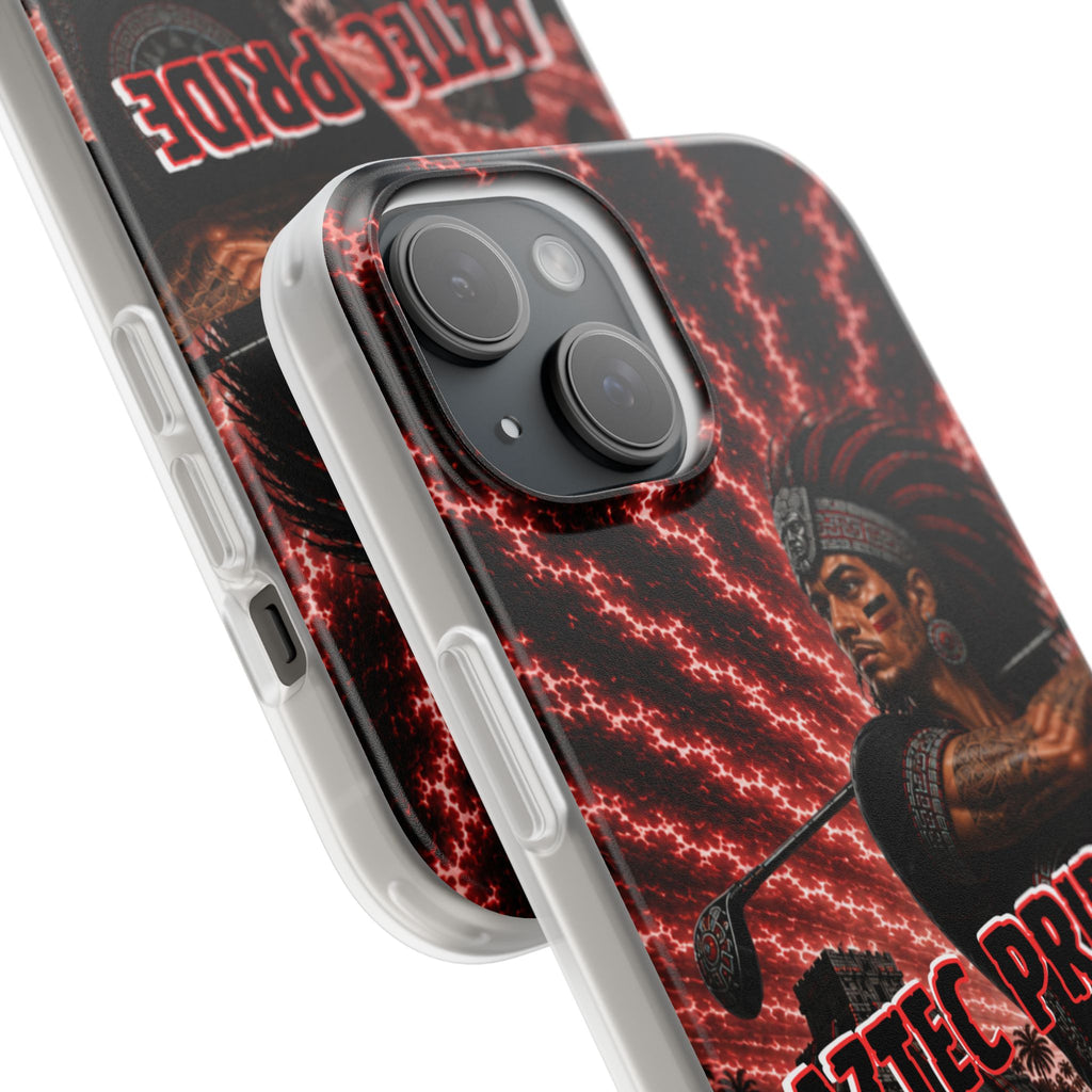 Aztec Golf Male Warrior – Flexi Phone Case (iPhone & Samsung • Clear TPU • Made & Shipped in the USA • 🚚 FREE USA Shipping • Personalized Option)