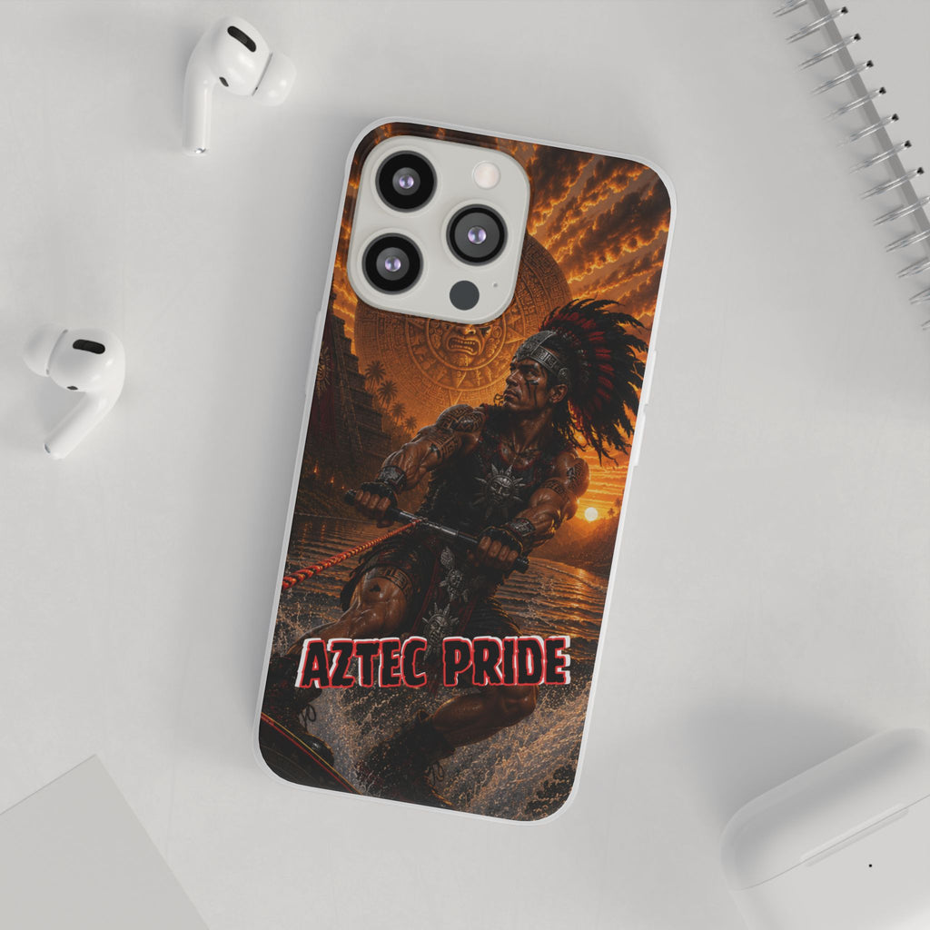 Aztec Wakeboard Male Warrior – Flexi Phone Case (iPhone & Samsung • Clear TPU • Made & Shipped in the USA • 🚚 FREE USA Shipping • Personalized Option)