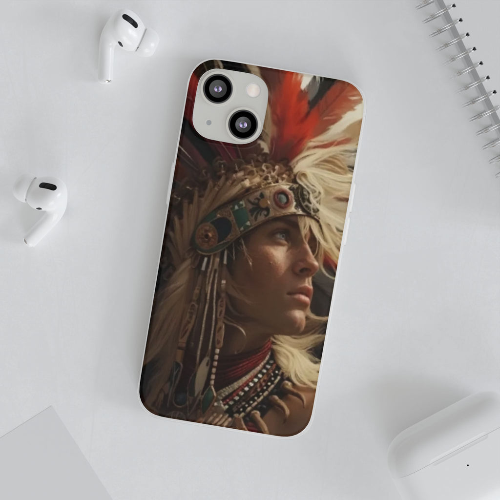 Aztec Sky Prince – Flexi Phone Case (iPhone & Samsung • Clear TPU • Made in USA • Personalized Option)