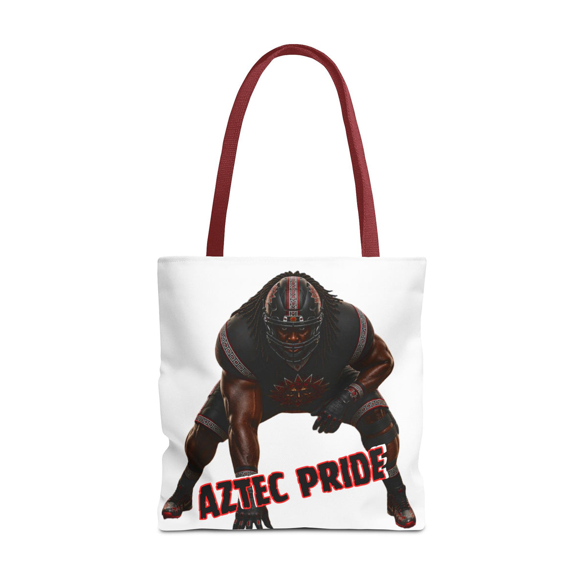 Aztec Football O-Line Warrior Tote Bag | Aztec-Inspired AI Art • Made & Shipped in the USA • 🚚 FREE USA Shipping • FREE Personalization