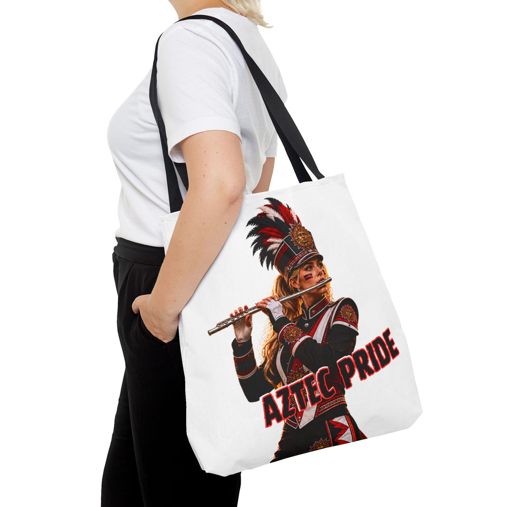 Aztec Band Warrior Tote Bag | Aztec-Inspired AI Art • Made & Shipped in the USA • 🚚 FREE USA Shipping • FREE Personalization