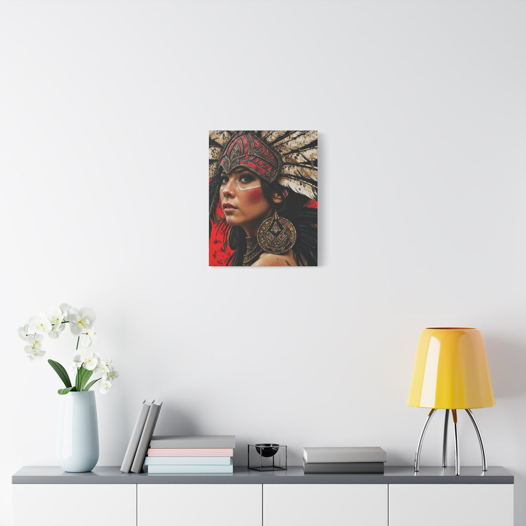 Aztec Moon Goddess – Bold Aztec Wall Art Canvas